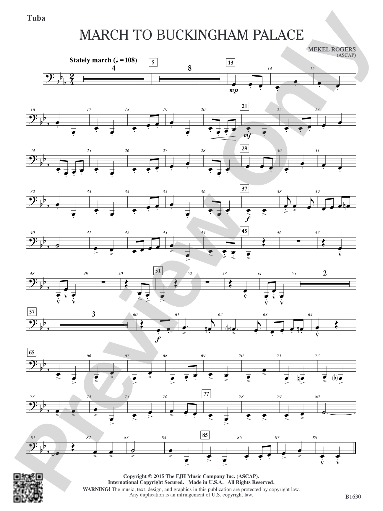 March to Buckingham Palace: Tuba