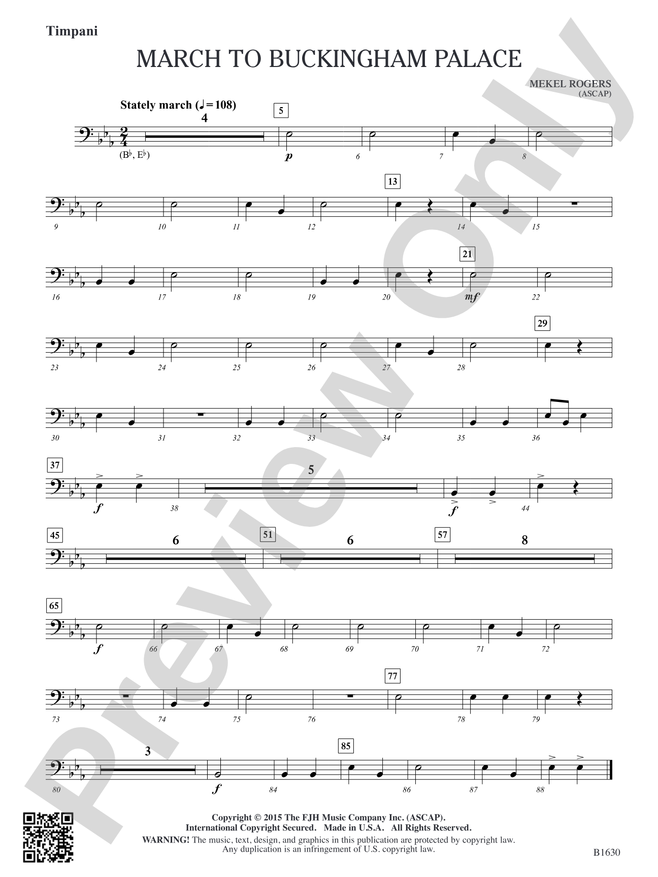 March to Buckingham Palace: Timpani