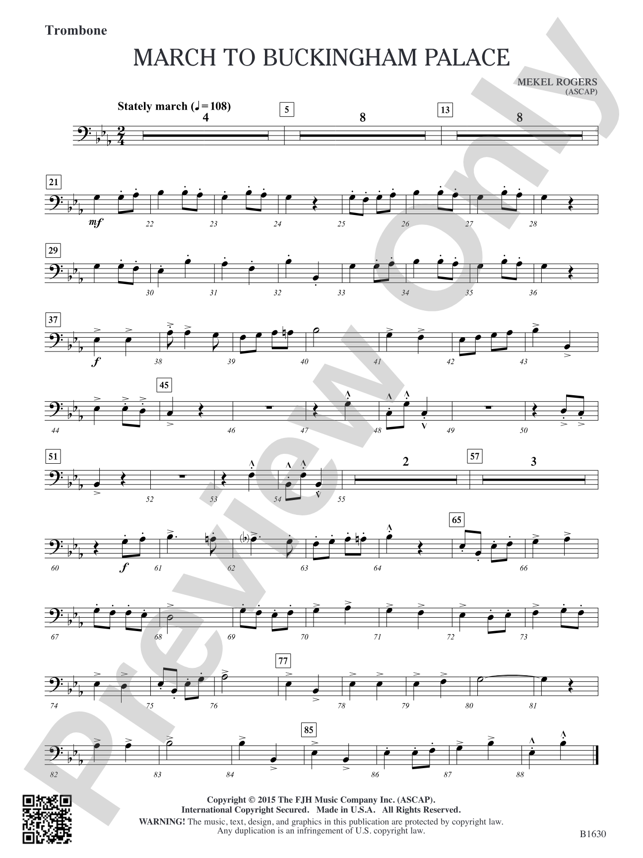March to Buckingham Palace: Trombone