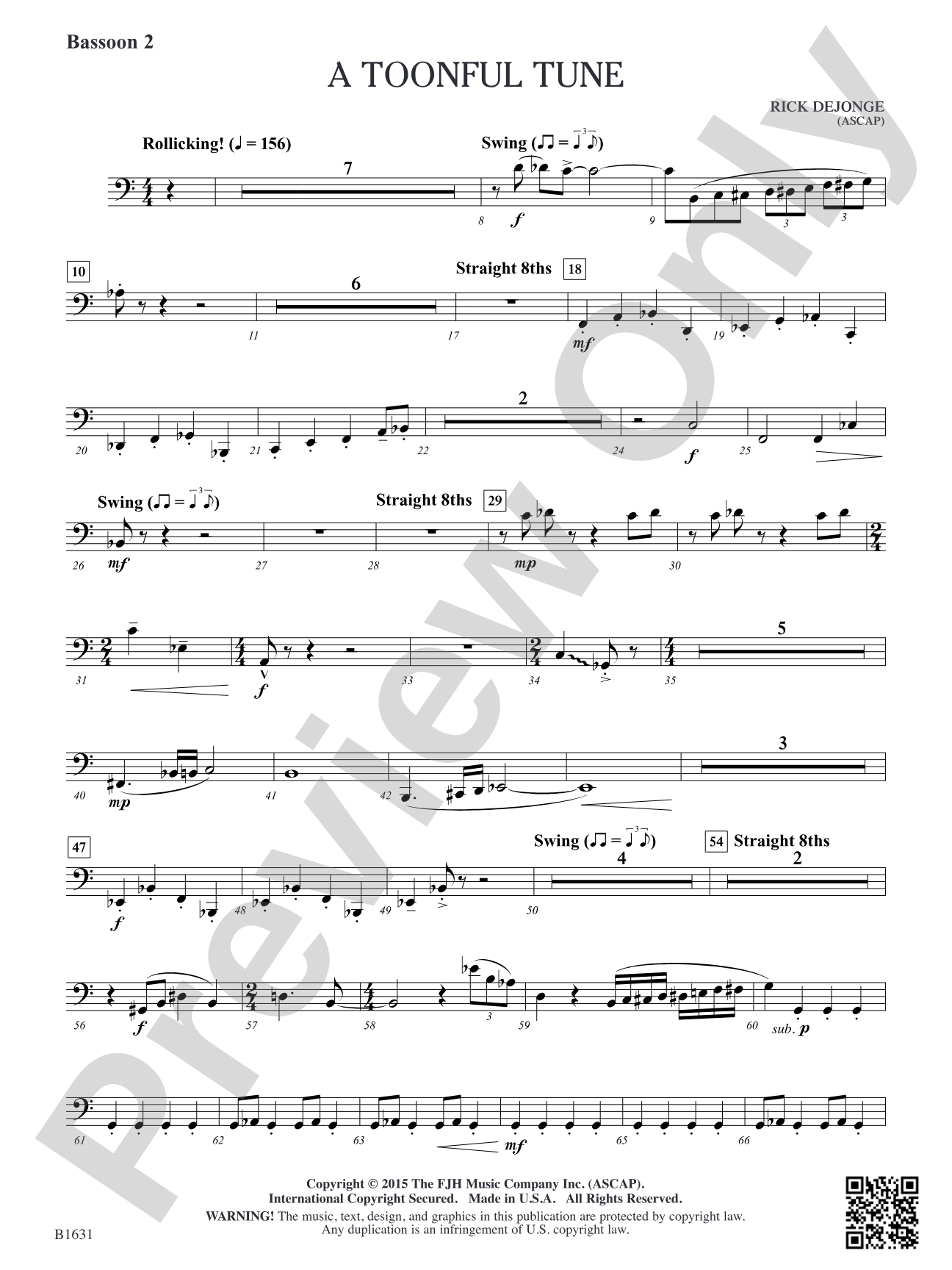 A Toonful Tune: Bassoon 2