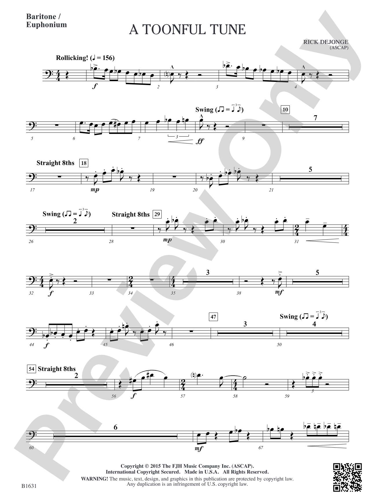 A Toonful Tune: Baritone / Euphonium