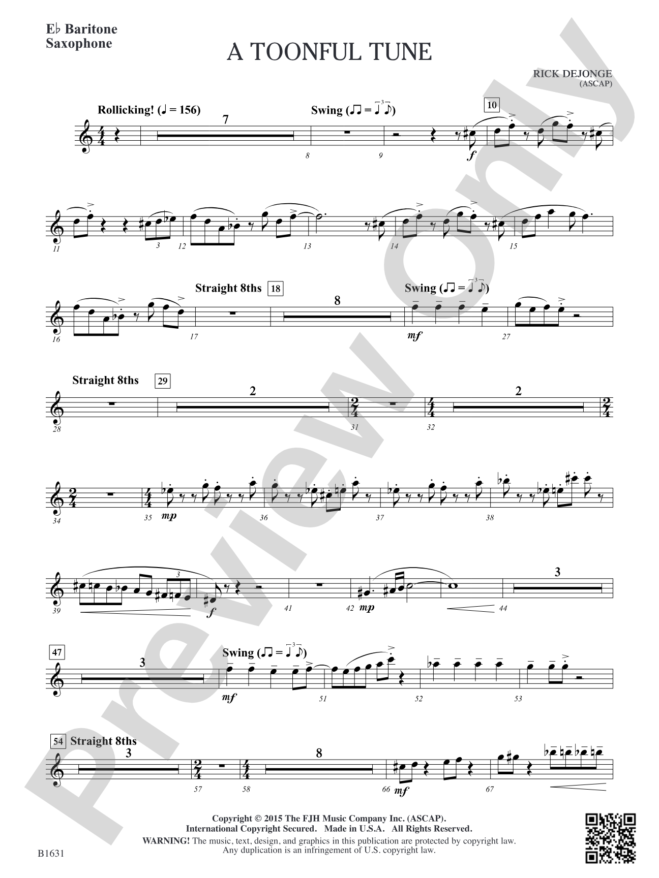 A Toonful Tune: E-flat Baritone Saxophone
