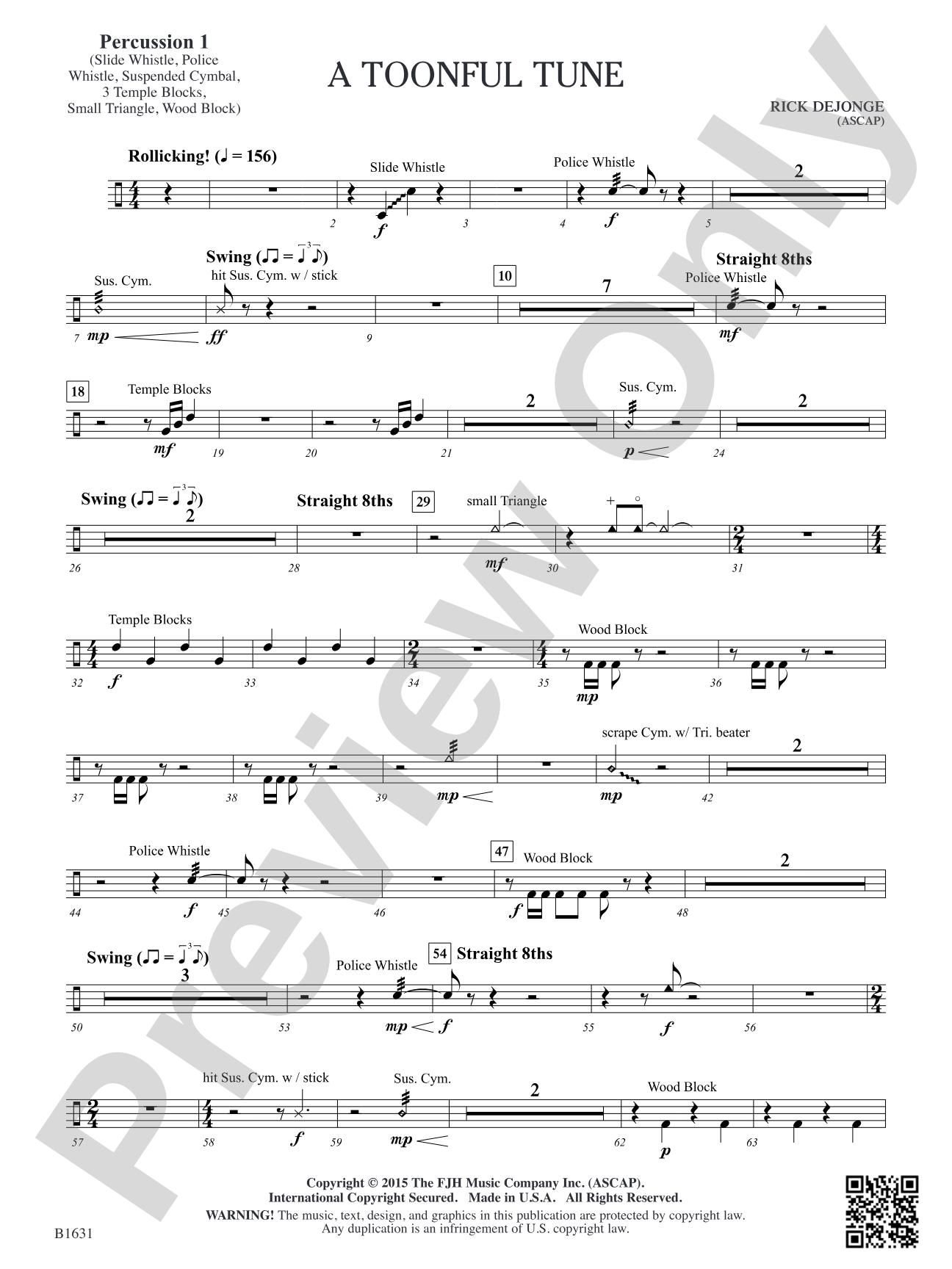 A Toonful Tune: Percussion 1