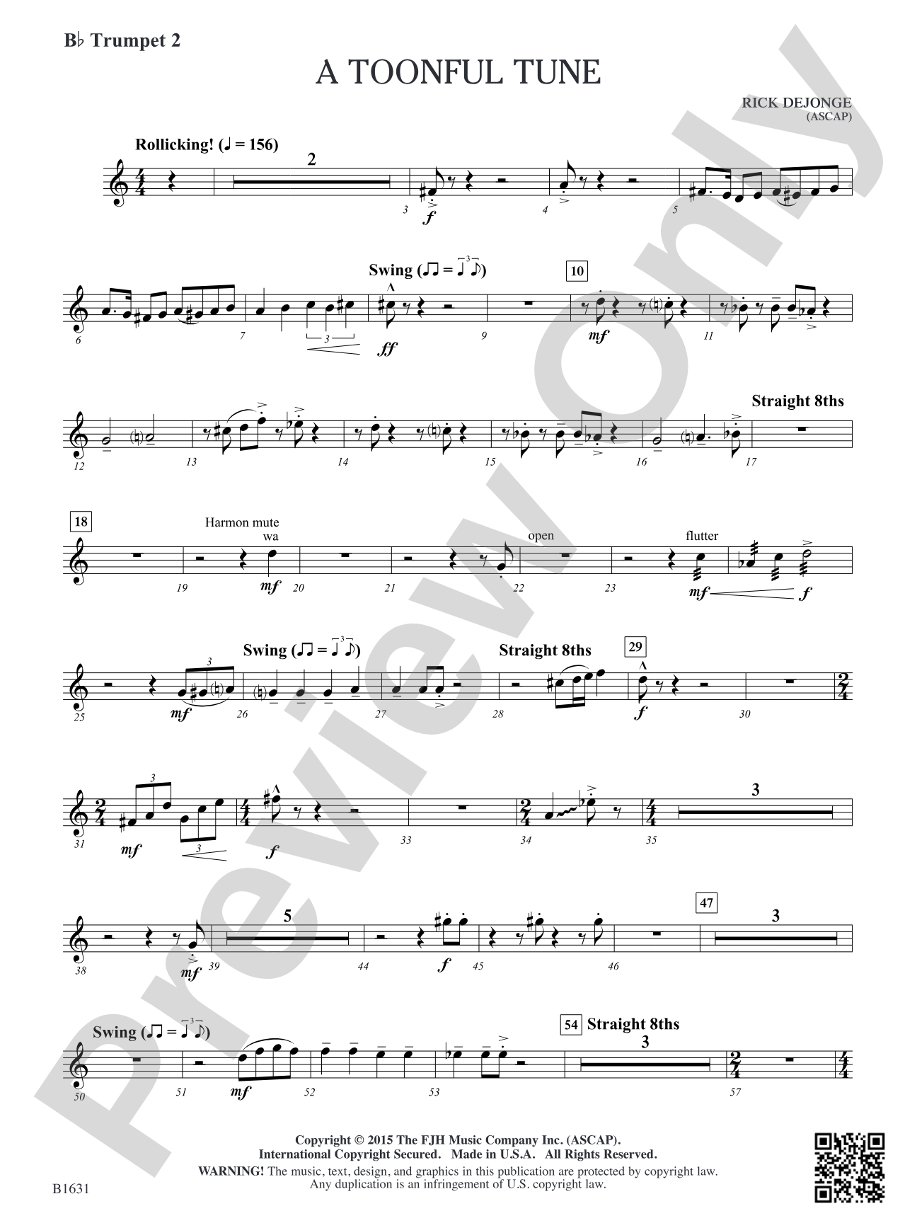 A Toonful Tune: B-flat Trumpet 2