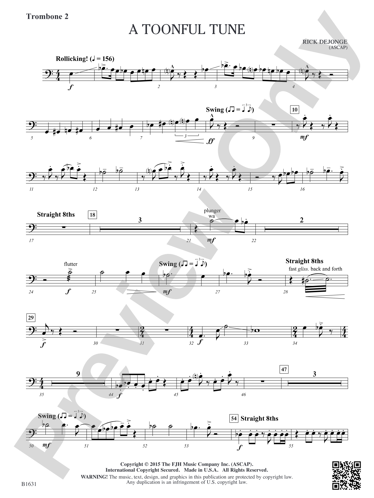 A Toonful Tune: Trombone 2