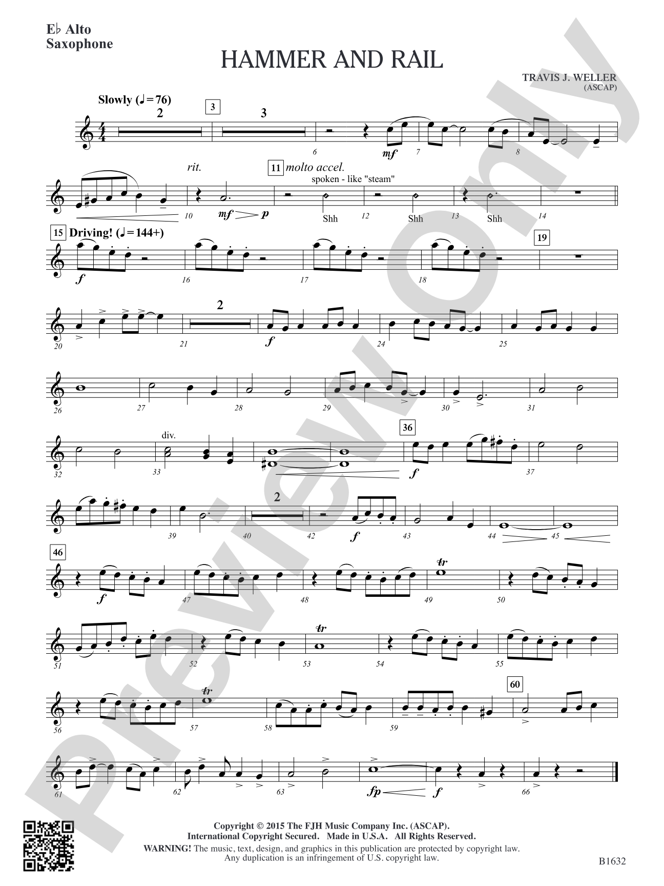 Hammer and Rail: E-flat Alto Saxophone