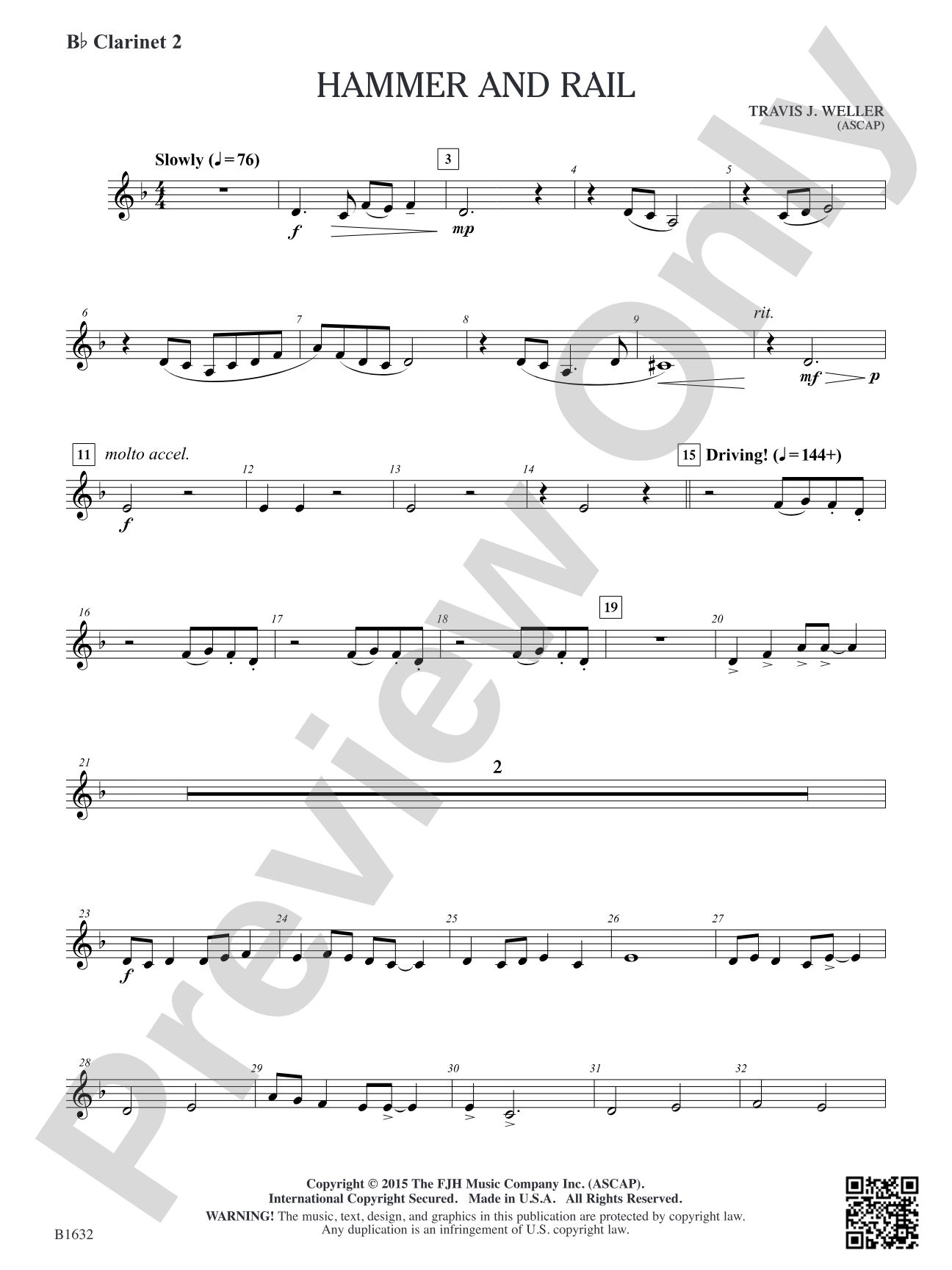 Hammer and Rail: B-flat Clarinet 2