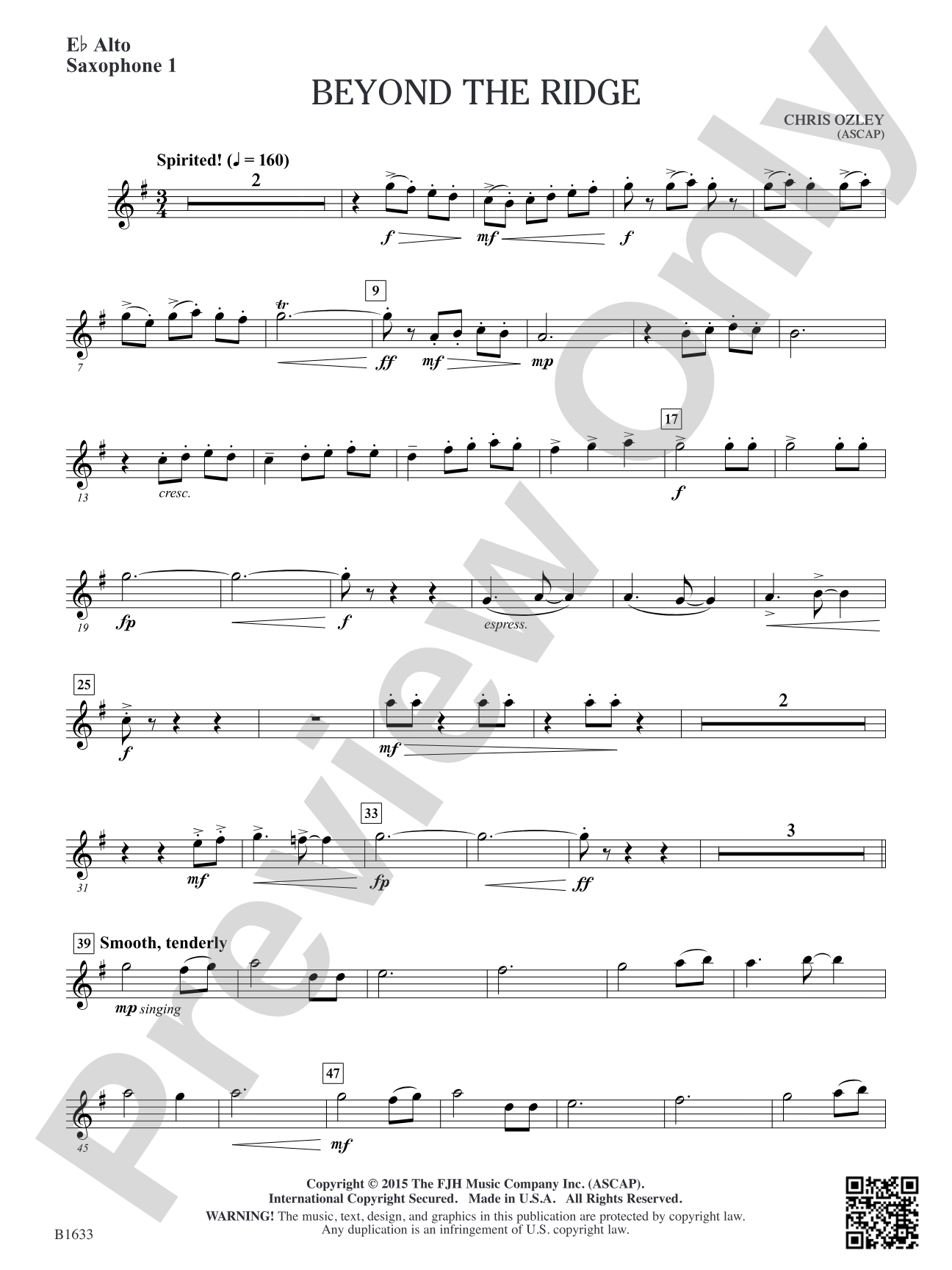 Beyond the Ridge: E-flat Alto Saxophone 1
