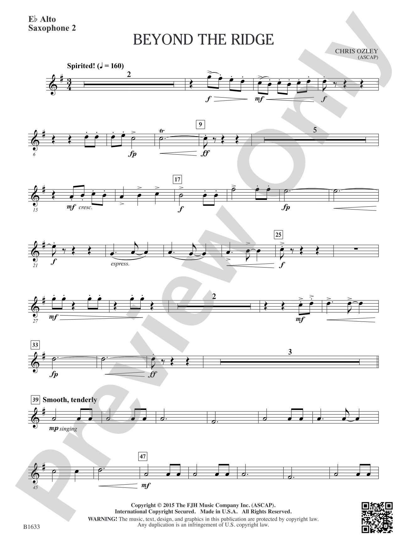 Beyond the Ridge: E-flat Alto Saxophone 2