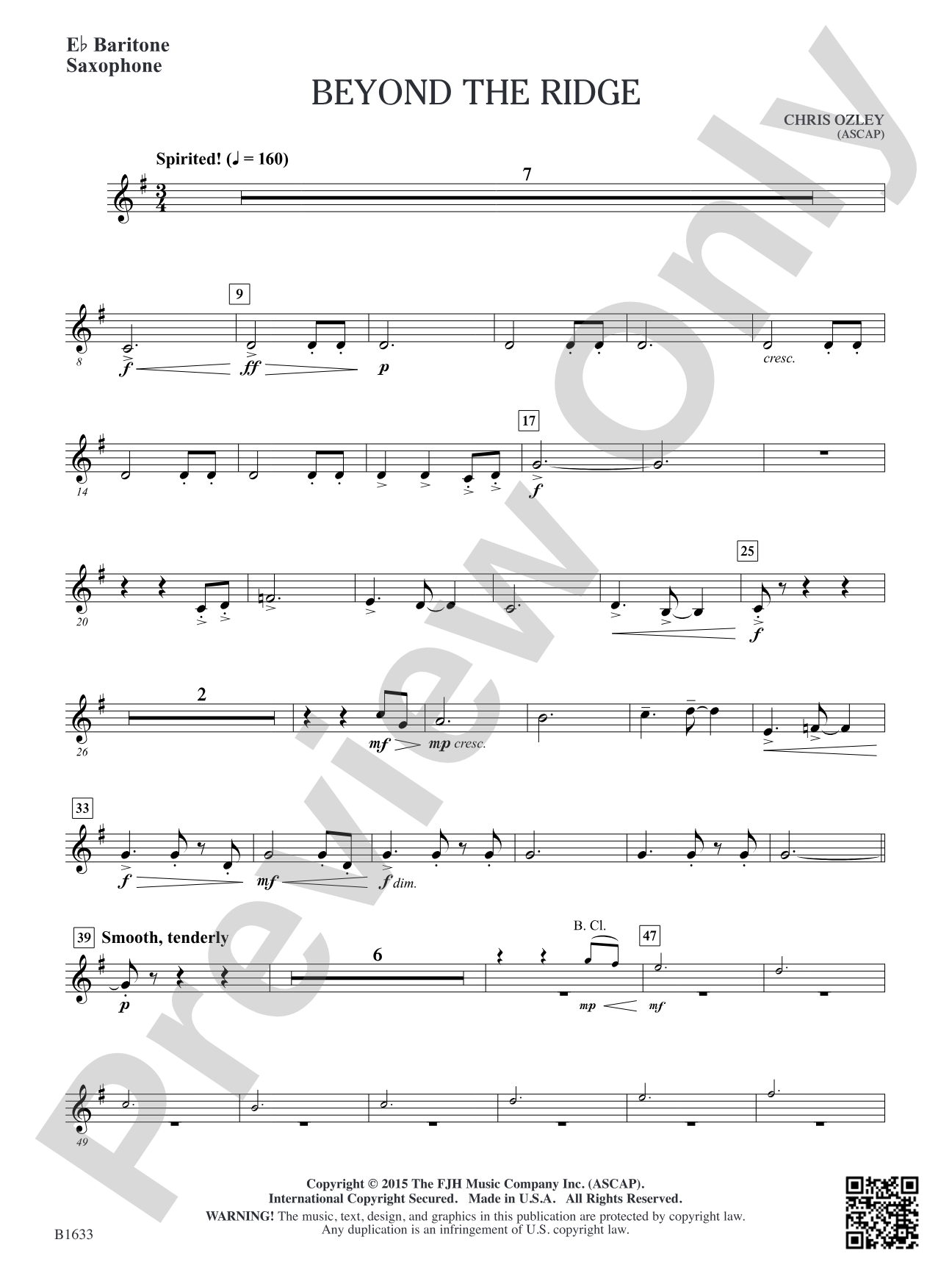 Beyond the Ridge: E-flat Baritone Saxophone