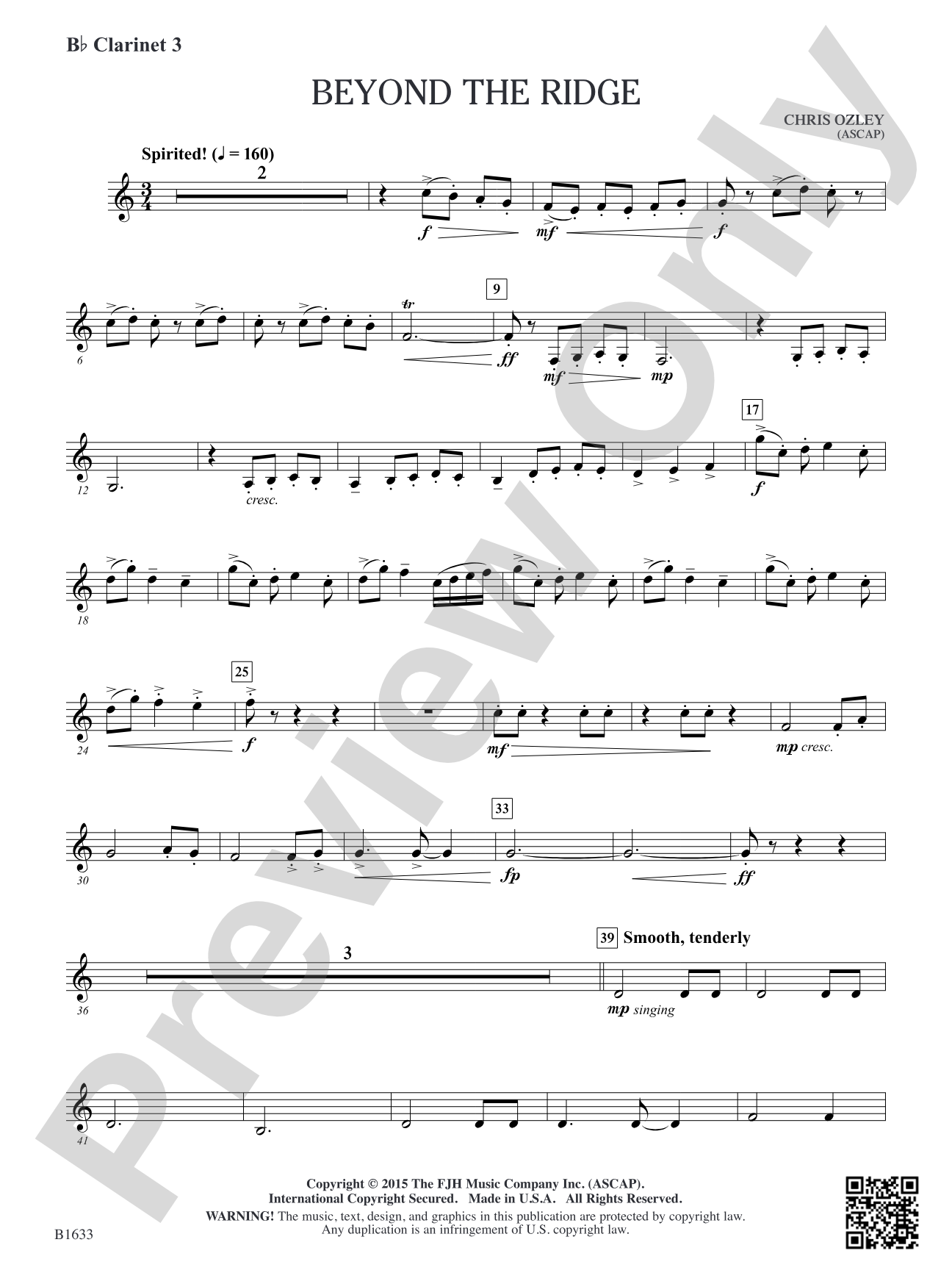 Beyond the Ridge: B-flat Clarinet 3