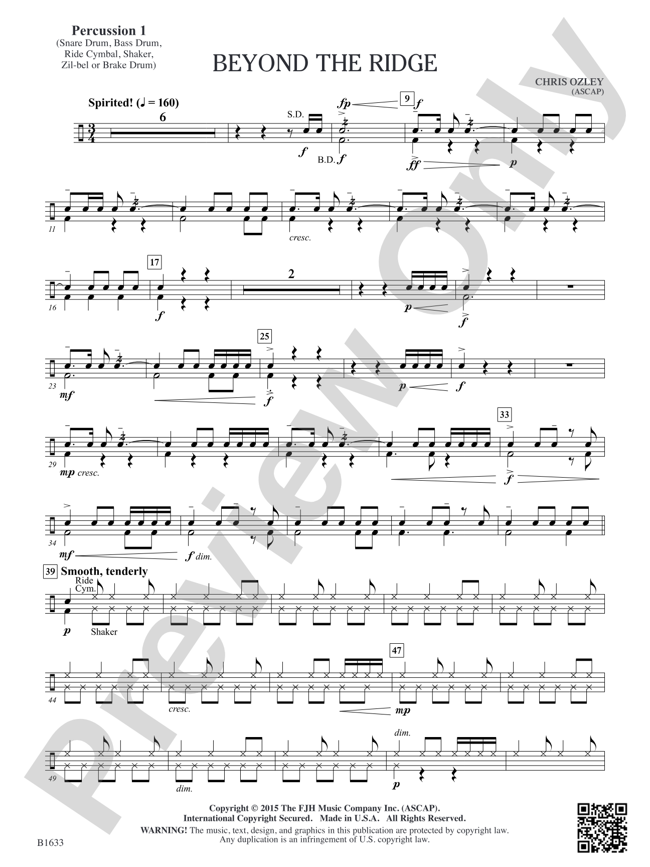 Beyond the Ridge: Percussion 1