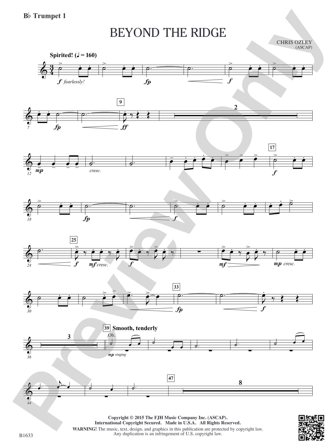 Beyond the Ridge: B-flat Trumpet 1