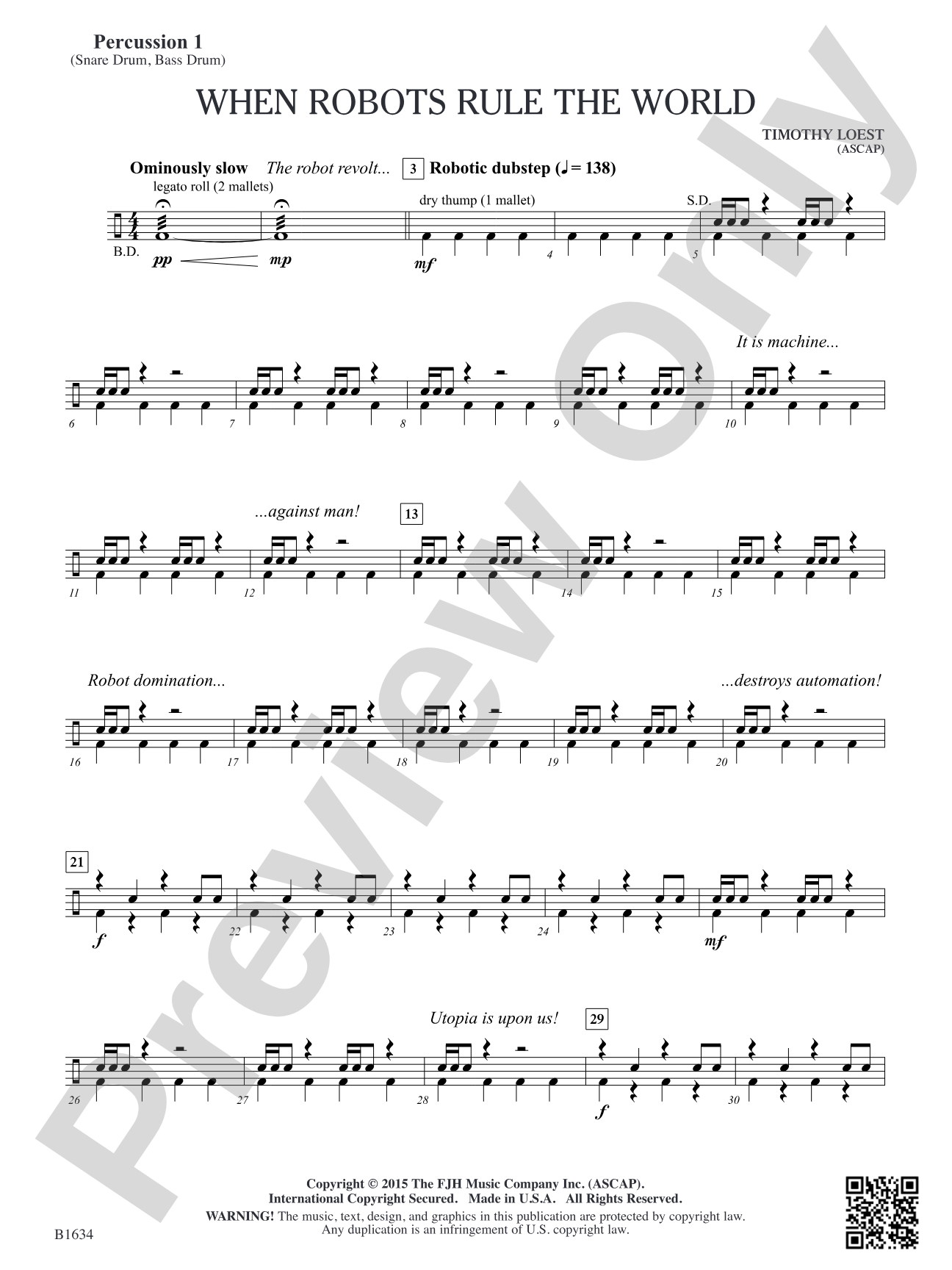 When Robots Rule the World: Percussion 1