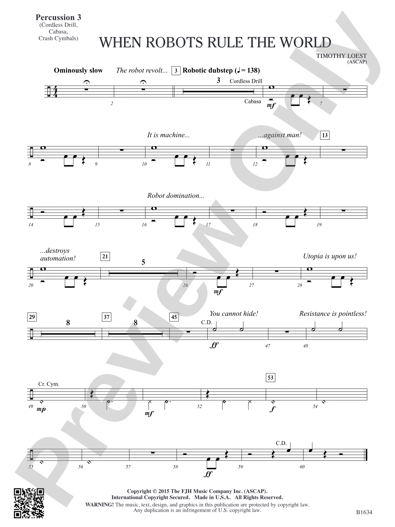 When Robots Rule the World: Percussion 3