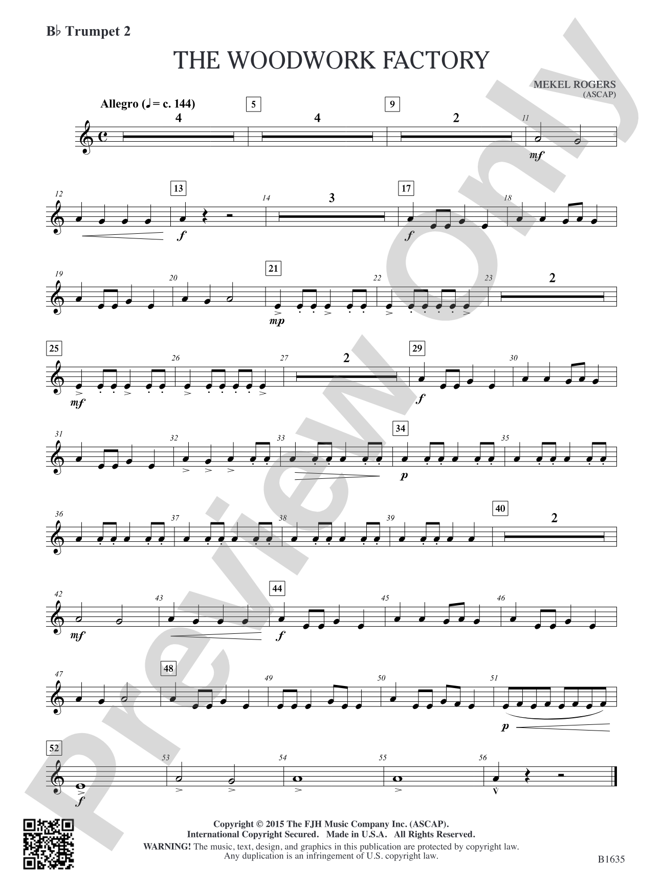 The Woodwork Factory: B-flat Trumpet 2