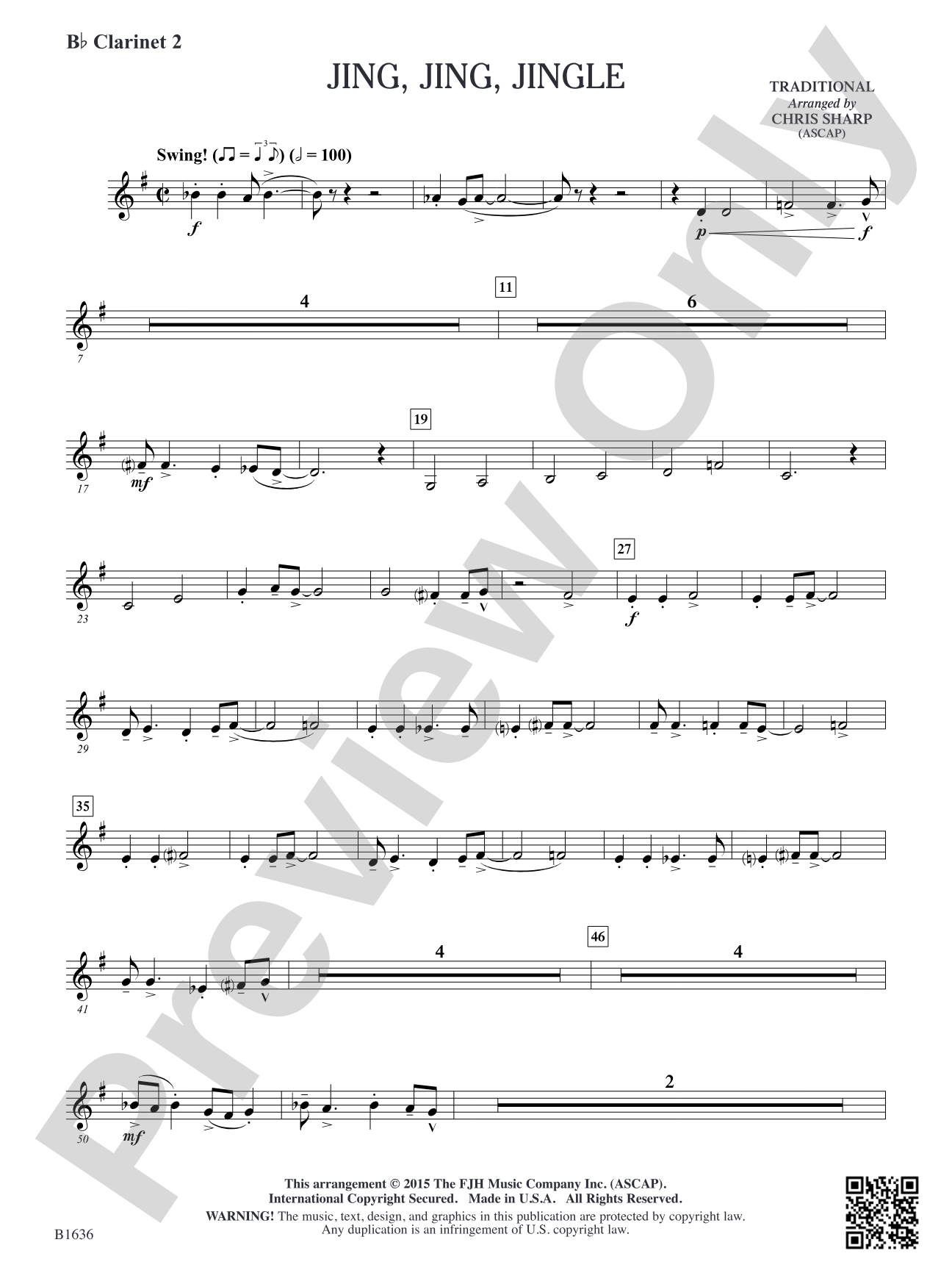 Jing Jing Jingle: B-flat Clarinet 2