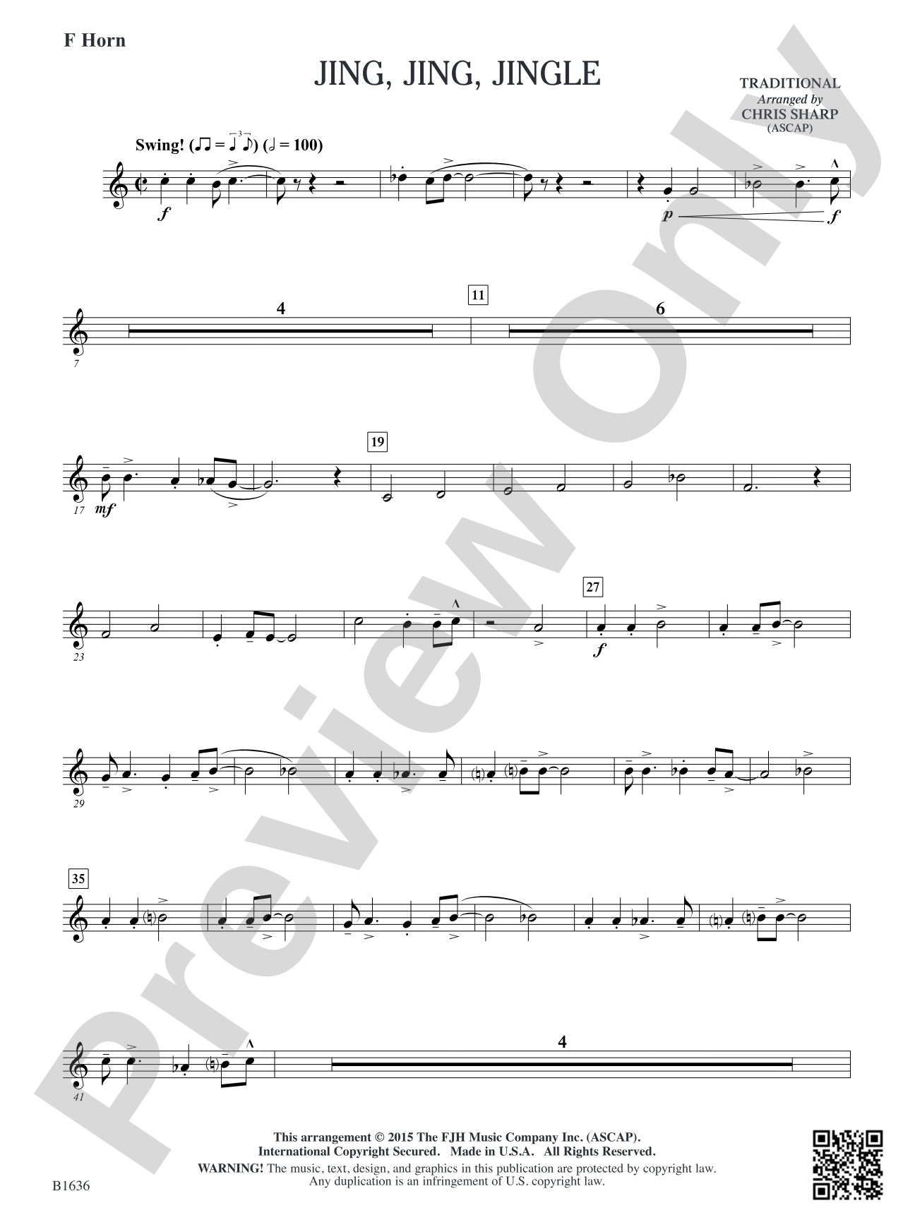 Jing Jing Jingle: F Horn