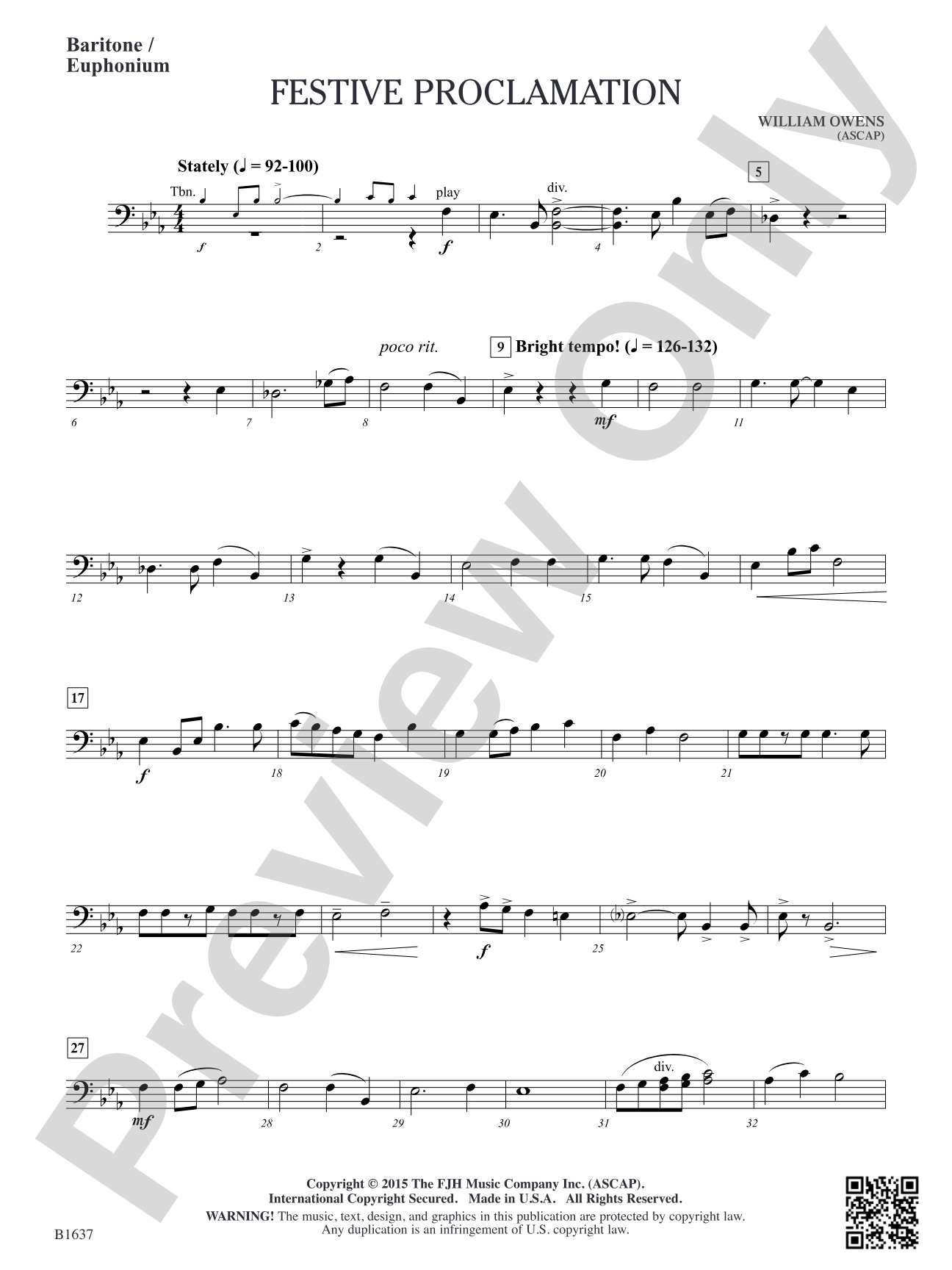 Festive Proclamation: Baritone / Euphonium