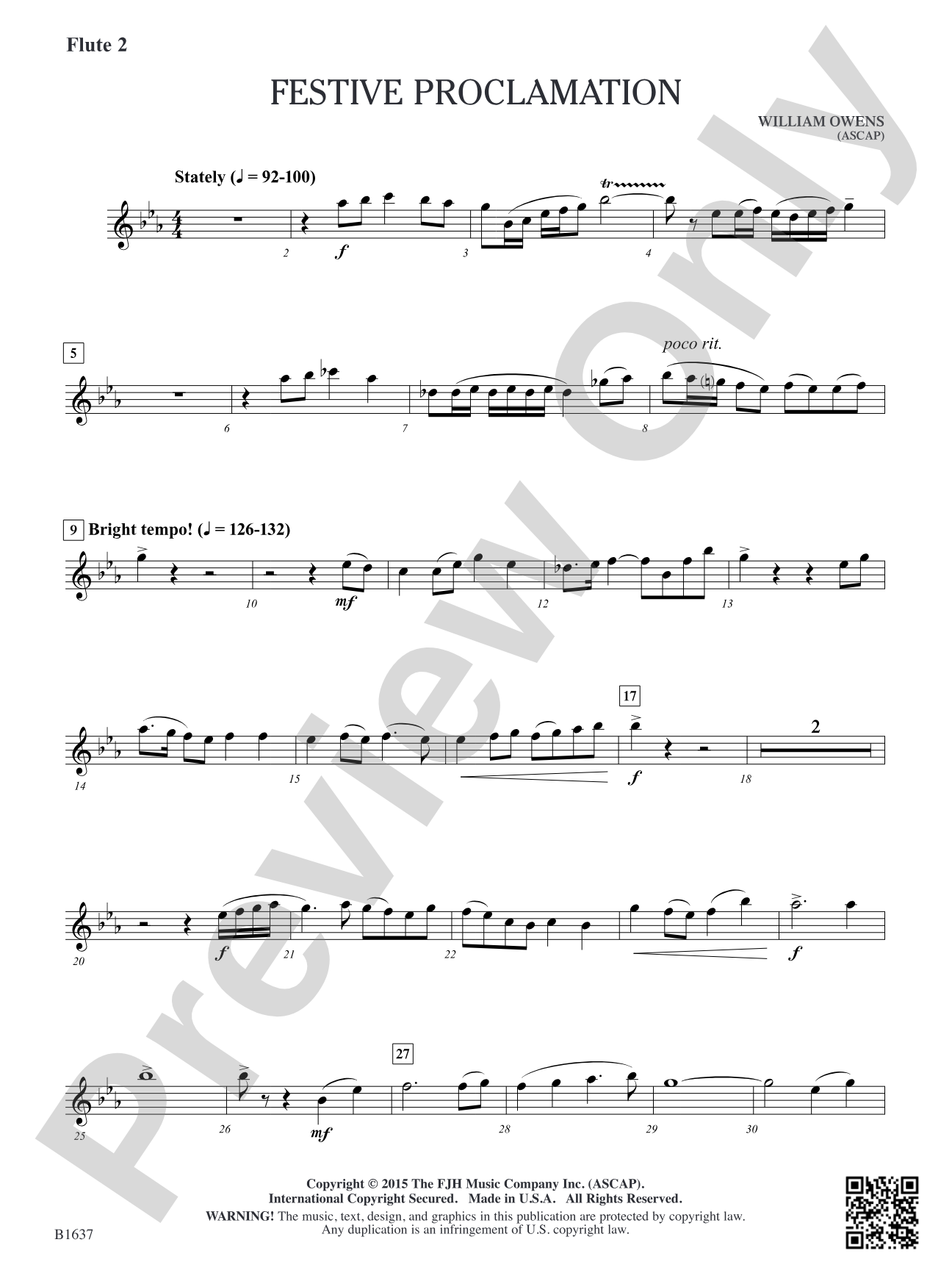 Festive Proclamation: Flute 2