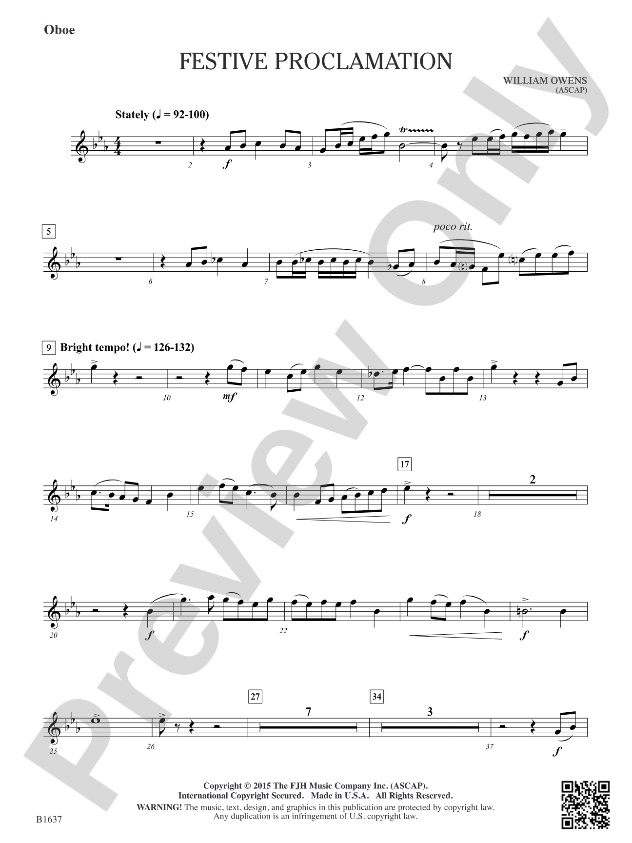Festive Proclamation: Oboe