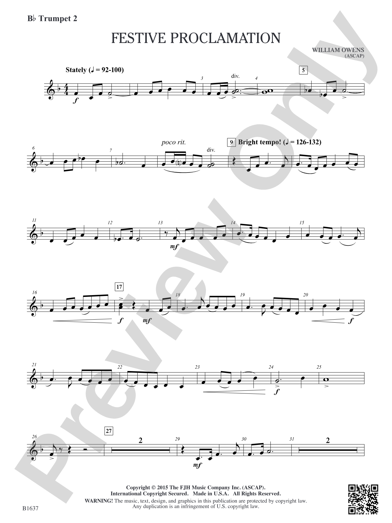 Festive Proclamation: B-flat Trumpet 2