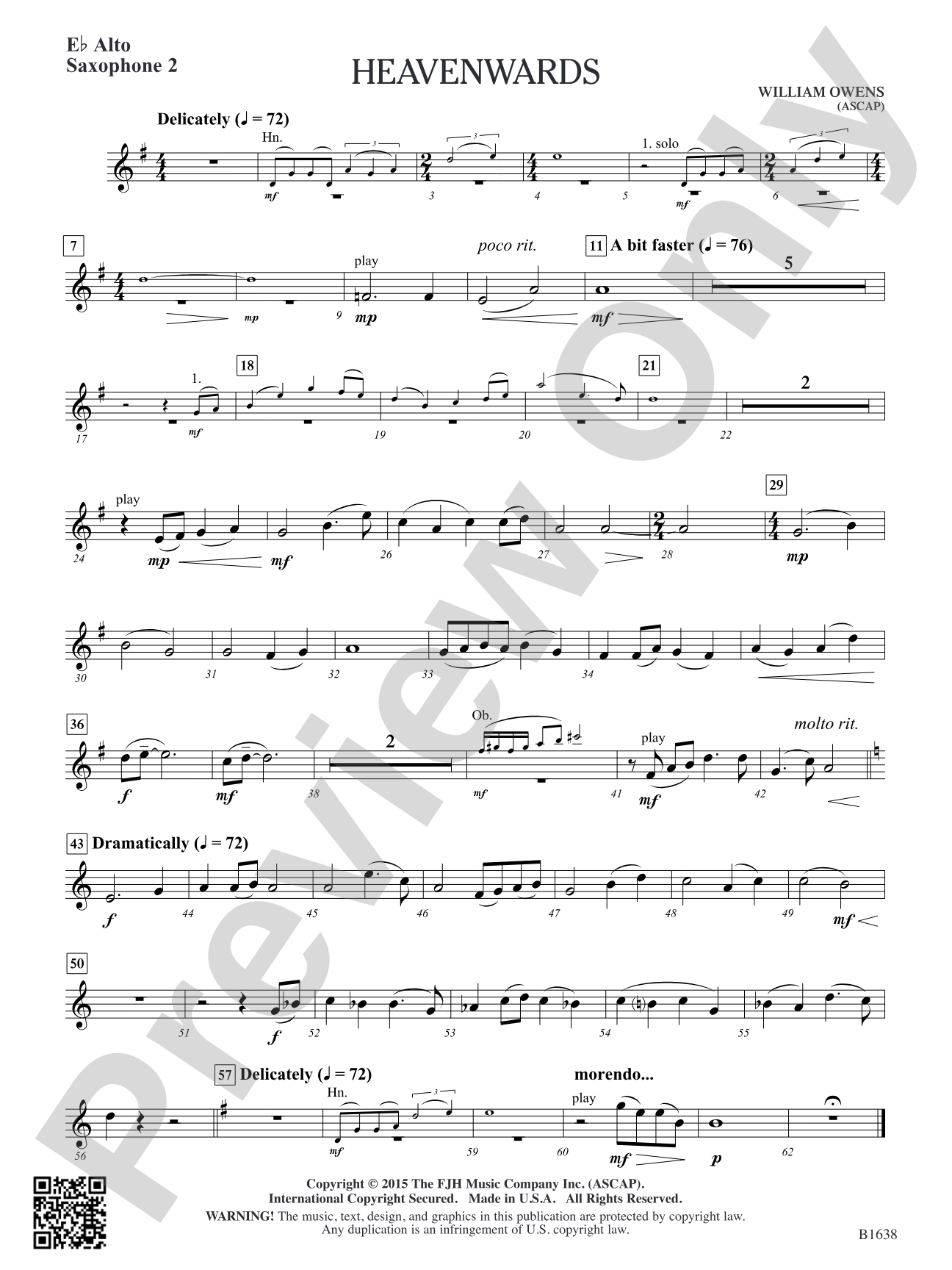 Heavenwards: E-flat Alto Saxophone 2