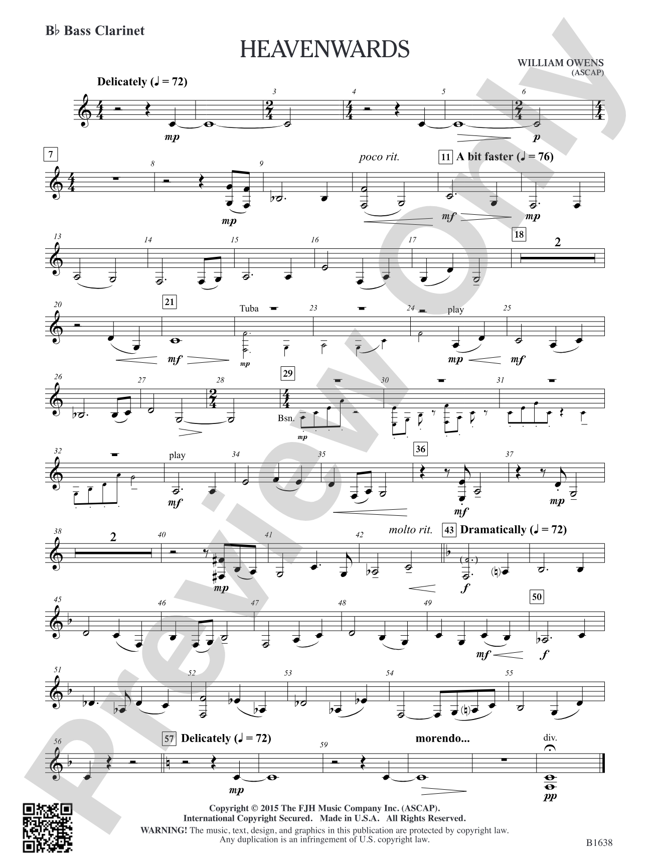Heavenwards: B-flat Bass Clarinet