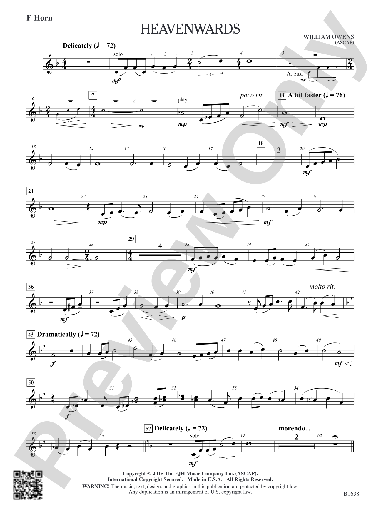 Heavenwards: F Horn