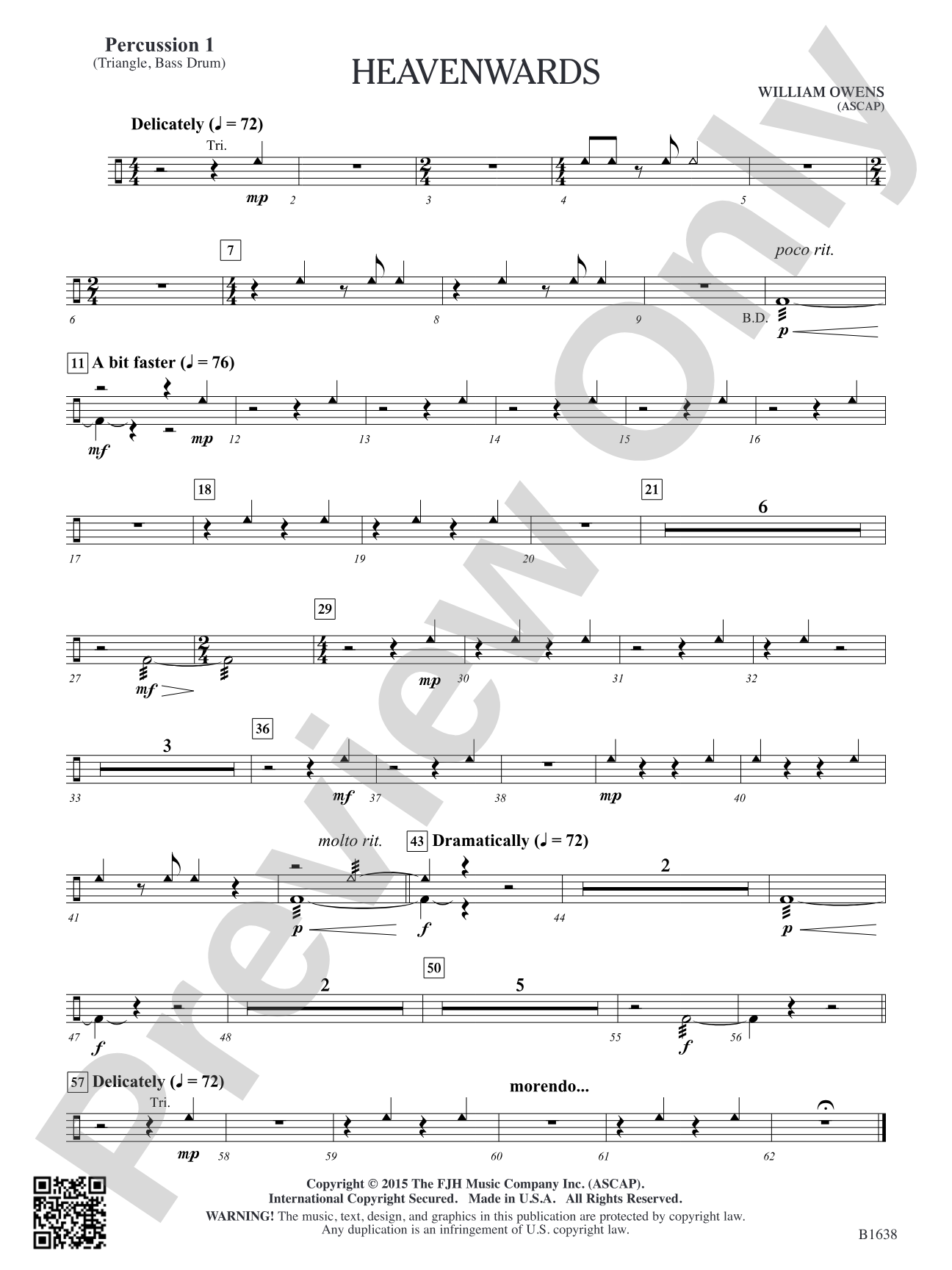 Heavenwards: Percussion 1