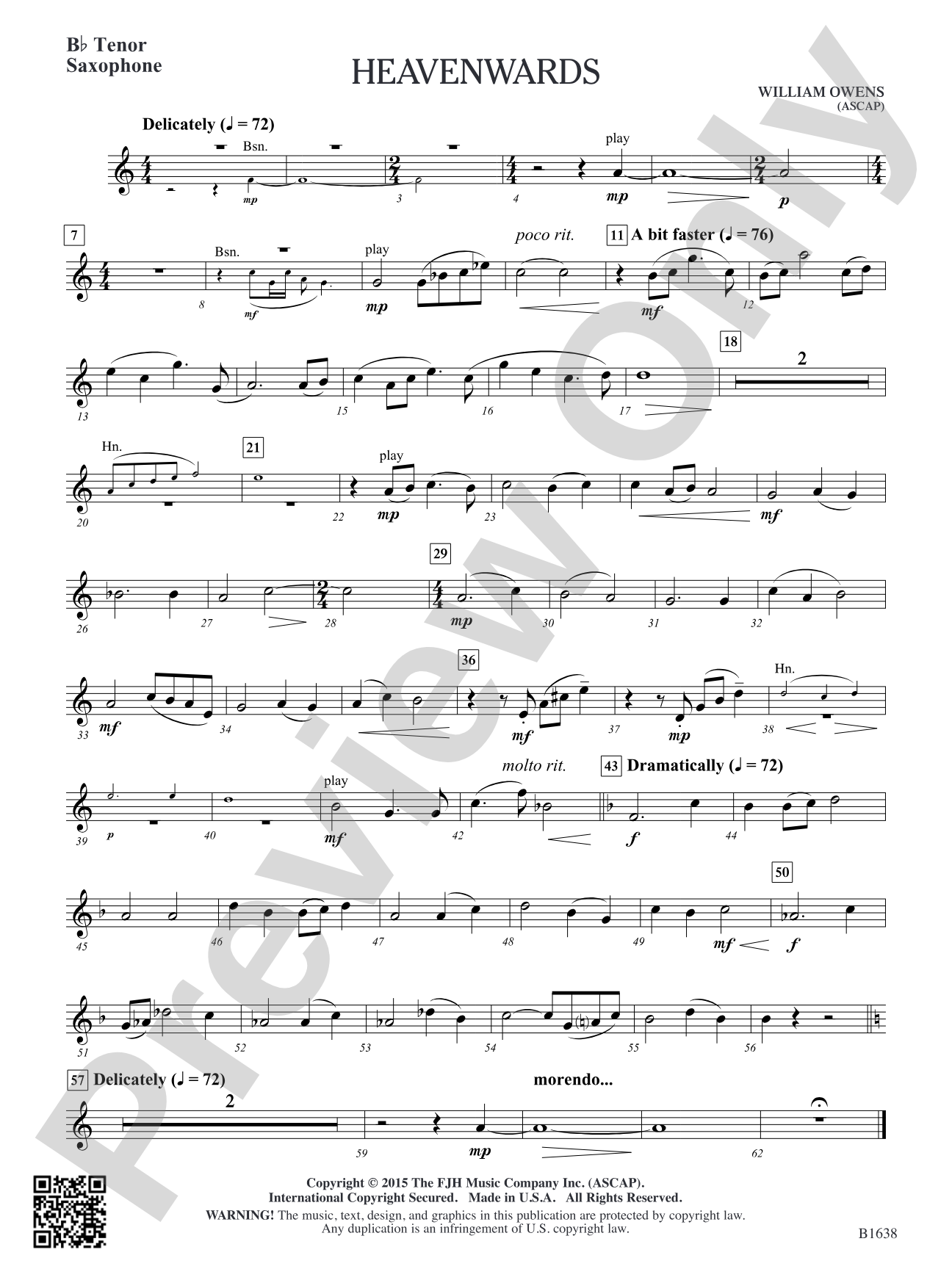 Heavenwards: B-flat Tenor Saxophone