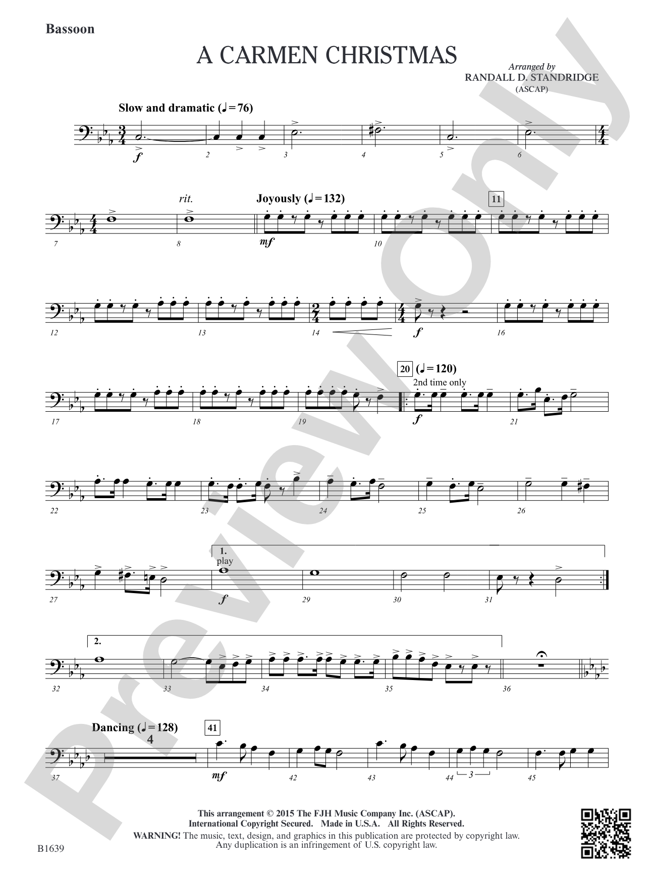 A Carmen Christmas: Bassoon