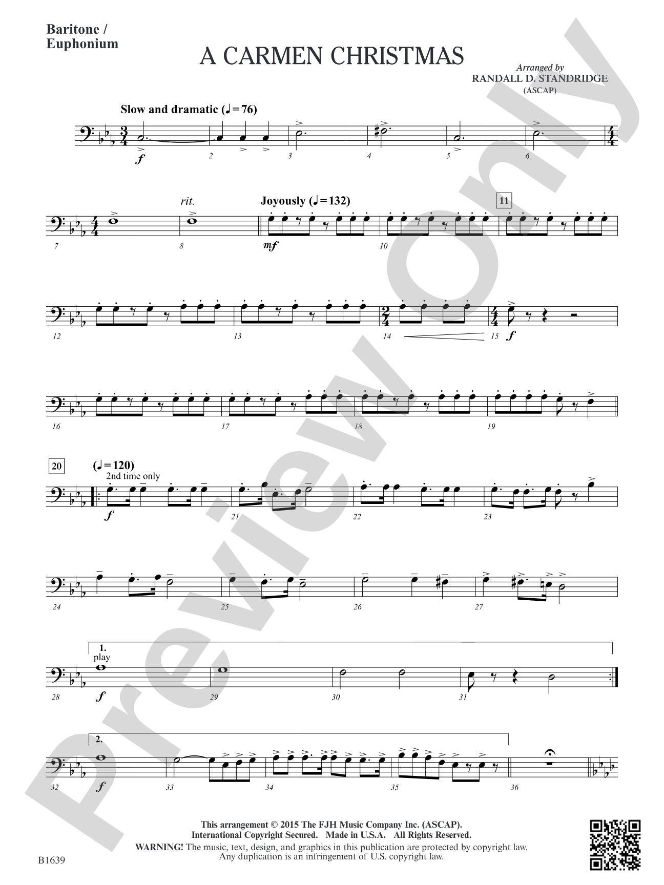 A Carmen Christmas: Baritone / Euphonium
