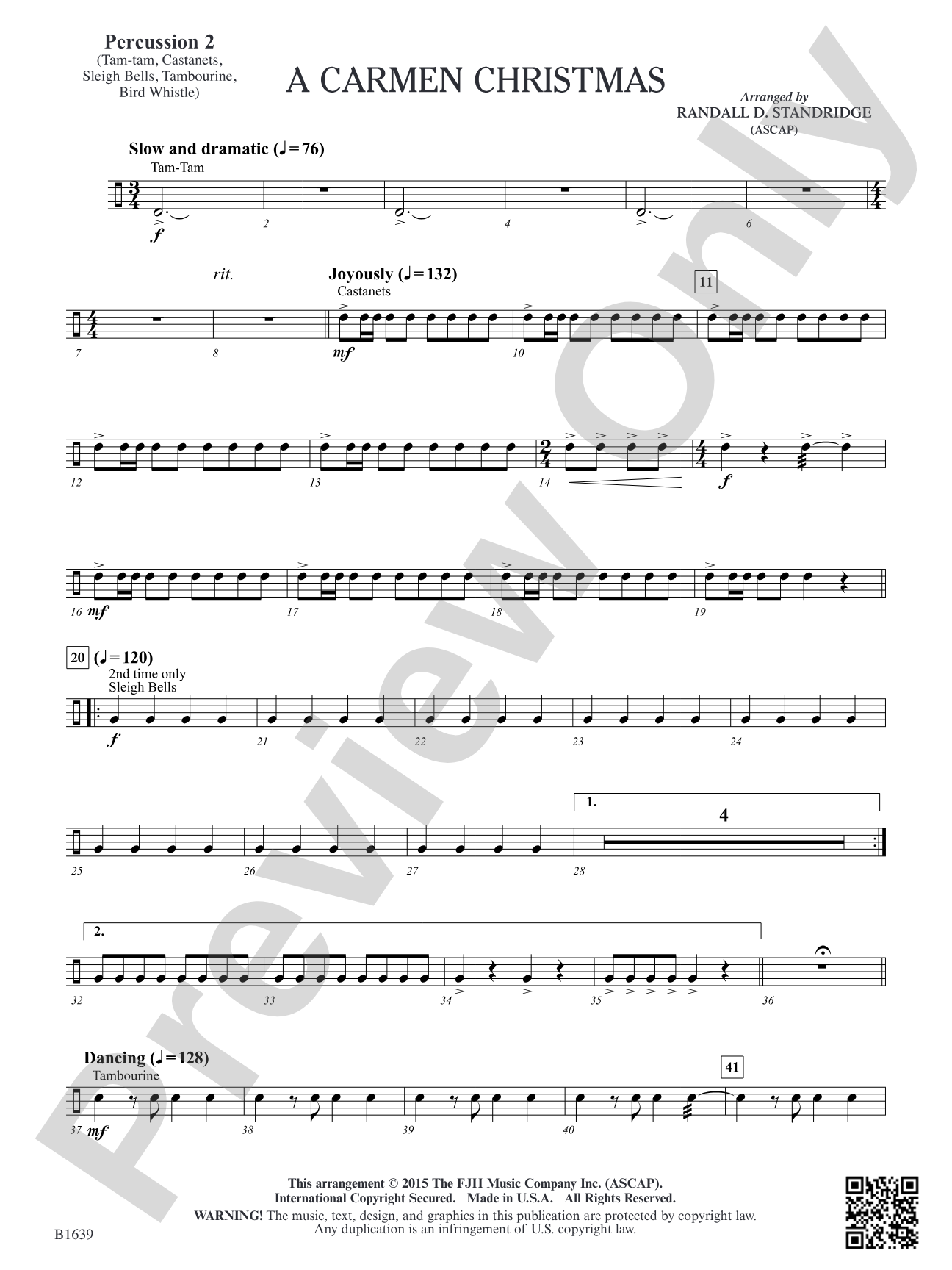 A Carmen Christmas: Percussion 2
