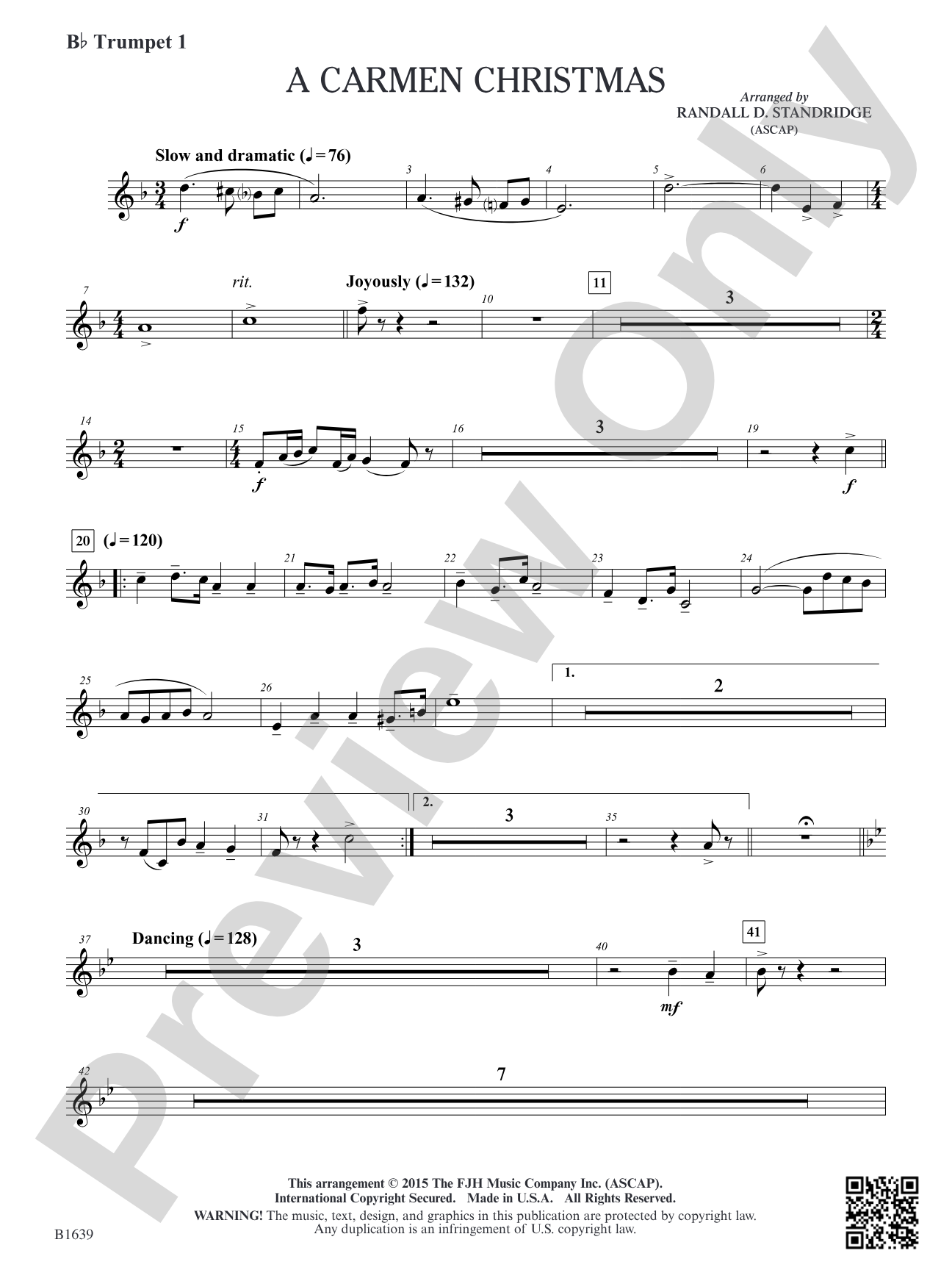 A Carmen Christmas: B-flat Trumpet 1