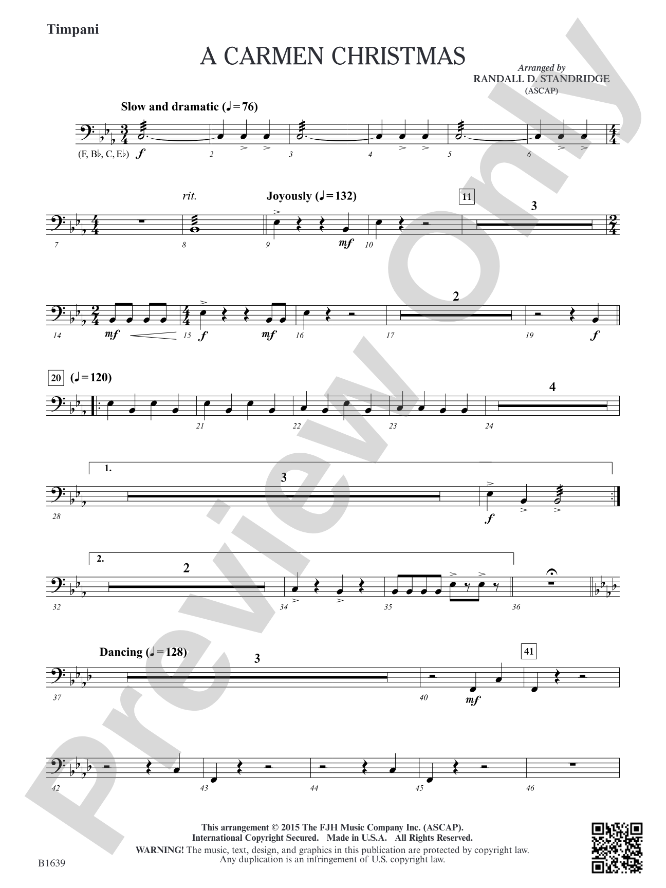 A Carmen Christmas: Timpani