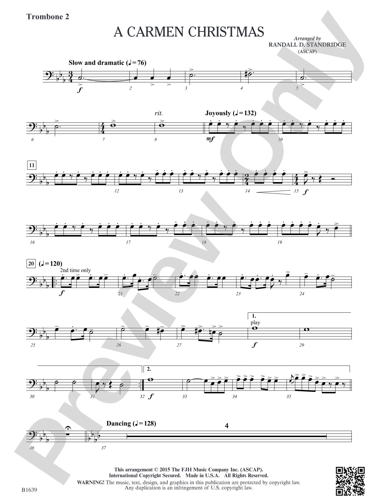 A Carmen Christmas: Trombone 2