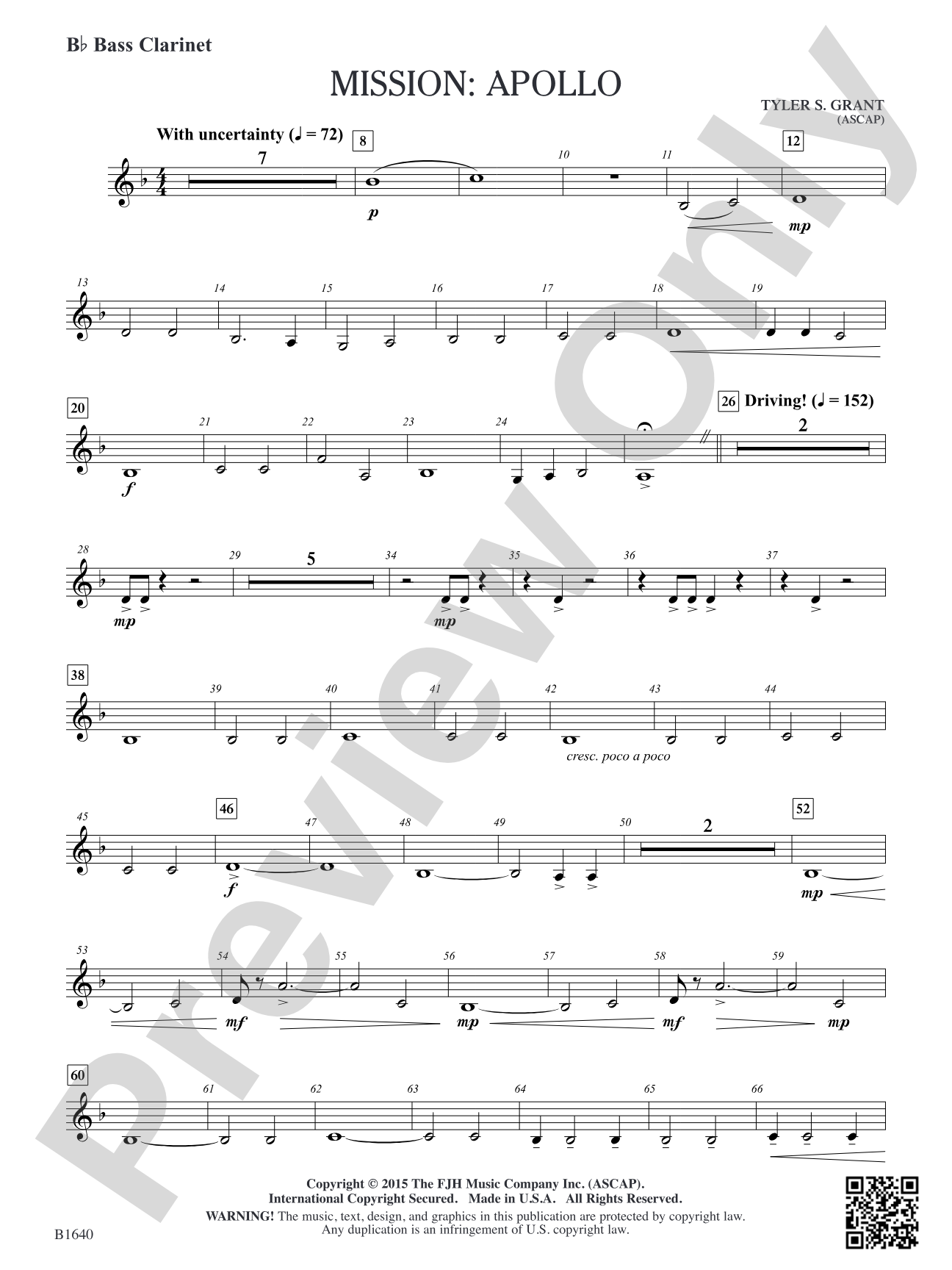 Mission: Apollo: B-flat Bass Clarinet