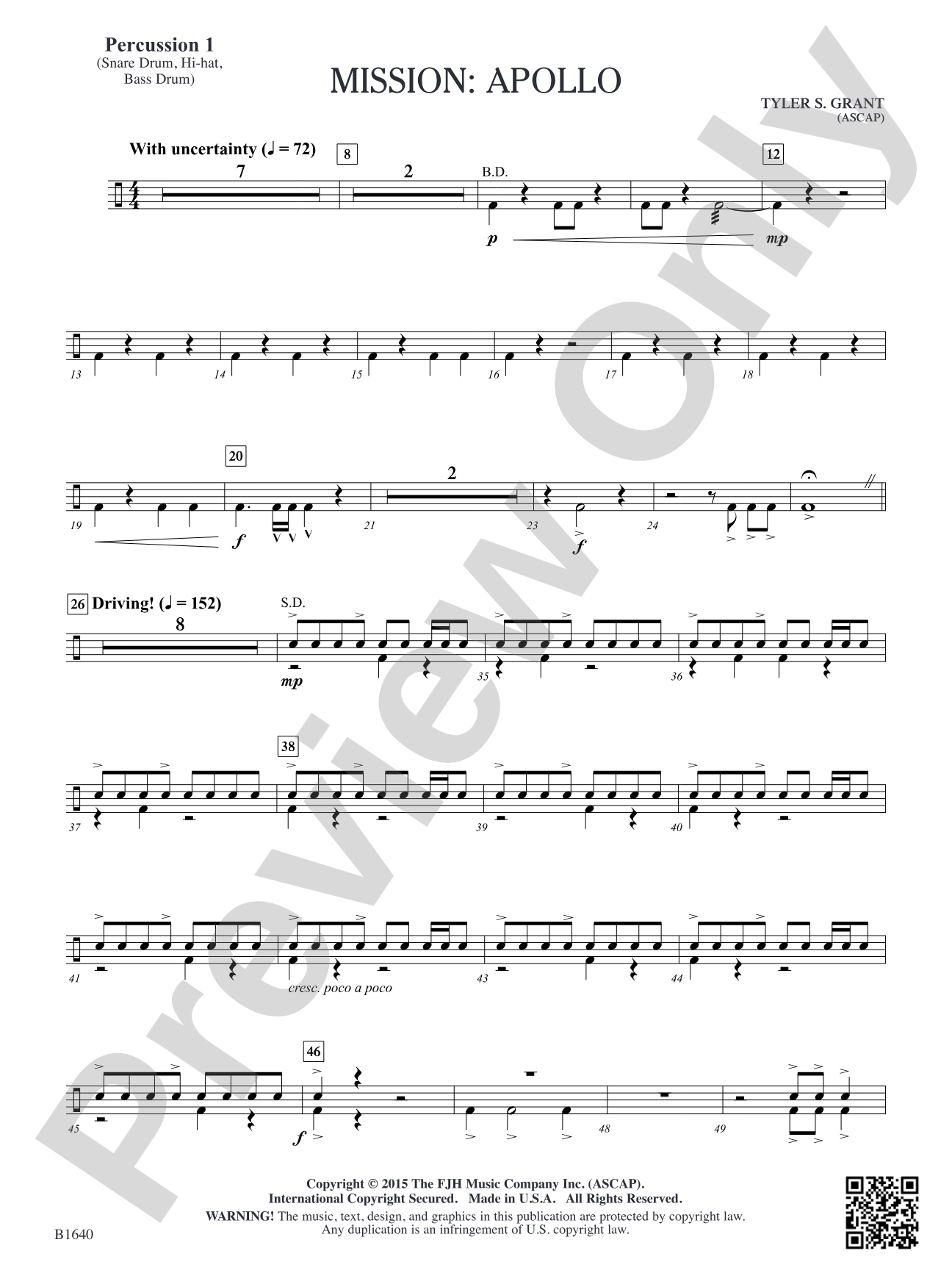 Mission: Apollo: Percussion 1
