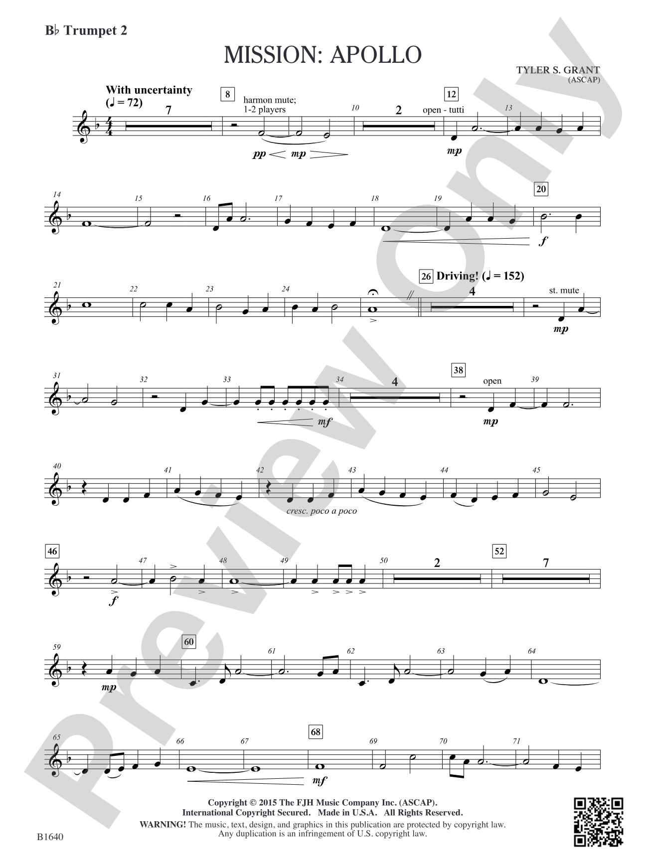 Mission: Apollo: B-flat Trumpet 2