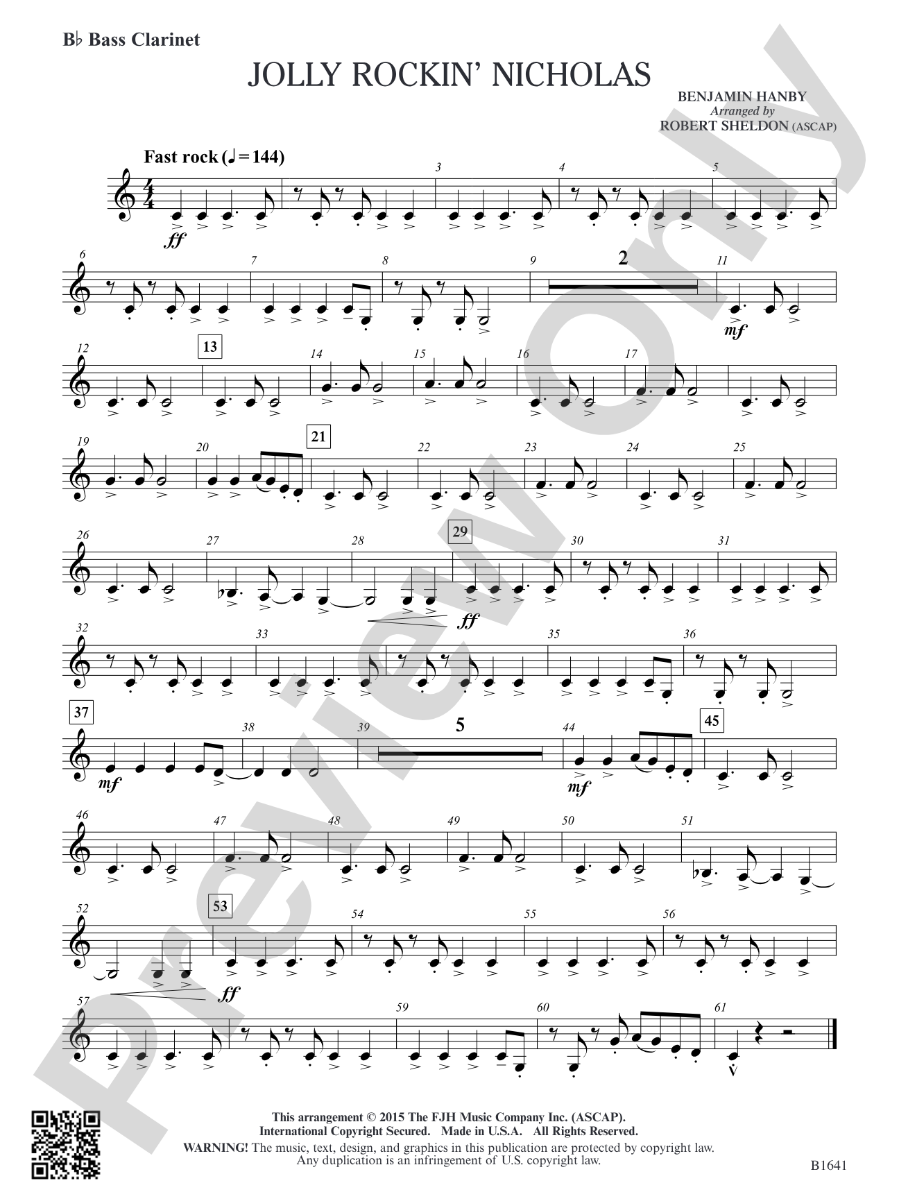 Jolly Rockin' Nicholas: B-flat Bass Clarinet