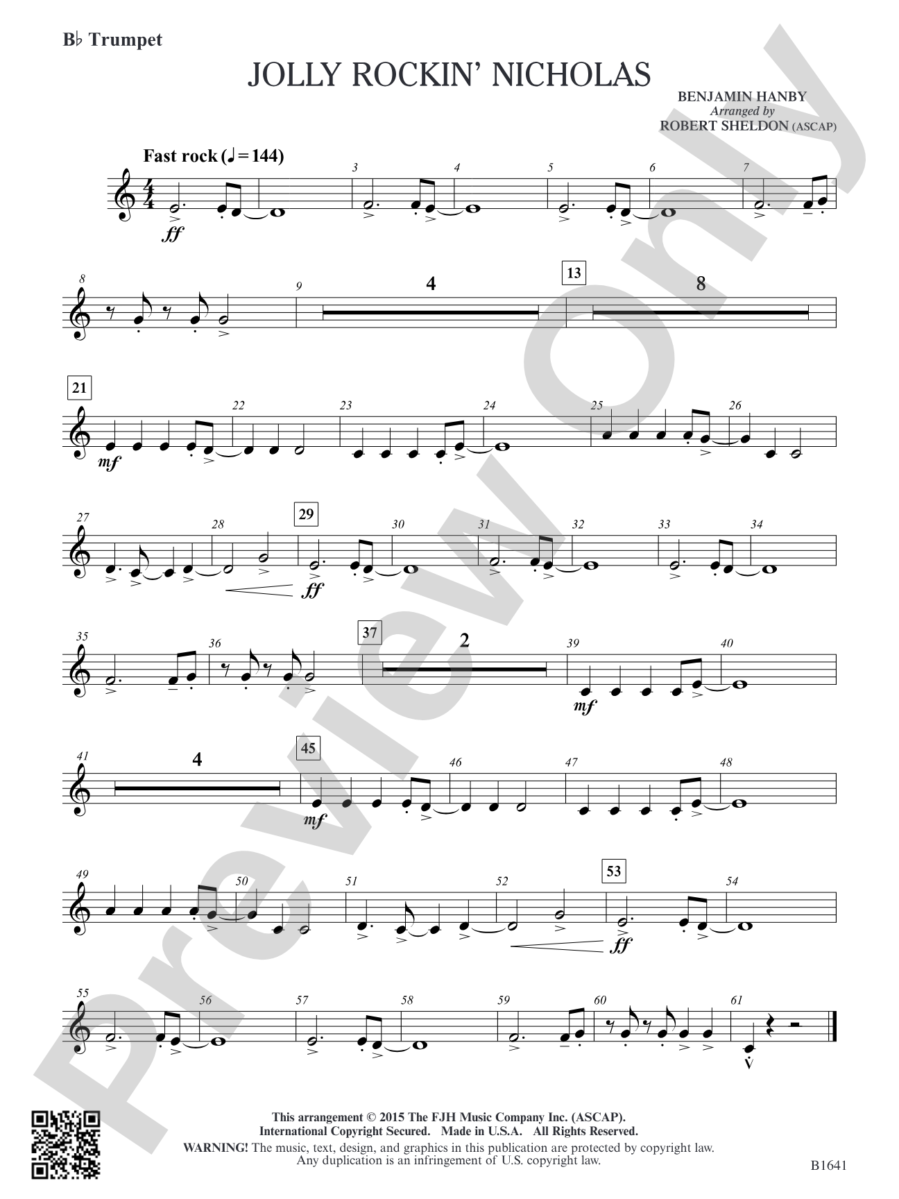 Jolly Rockin' Nicholas: B-flat Trumpet