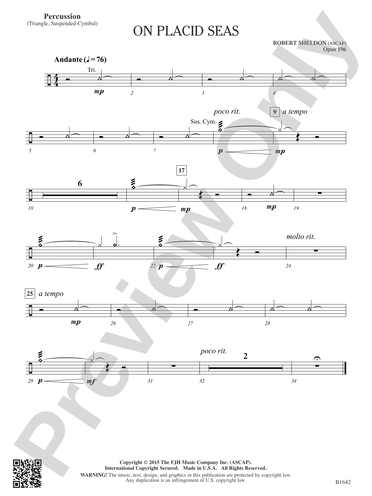 On Placid Seas: Percussion