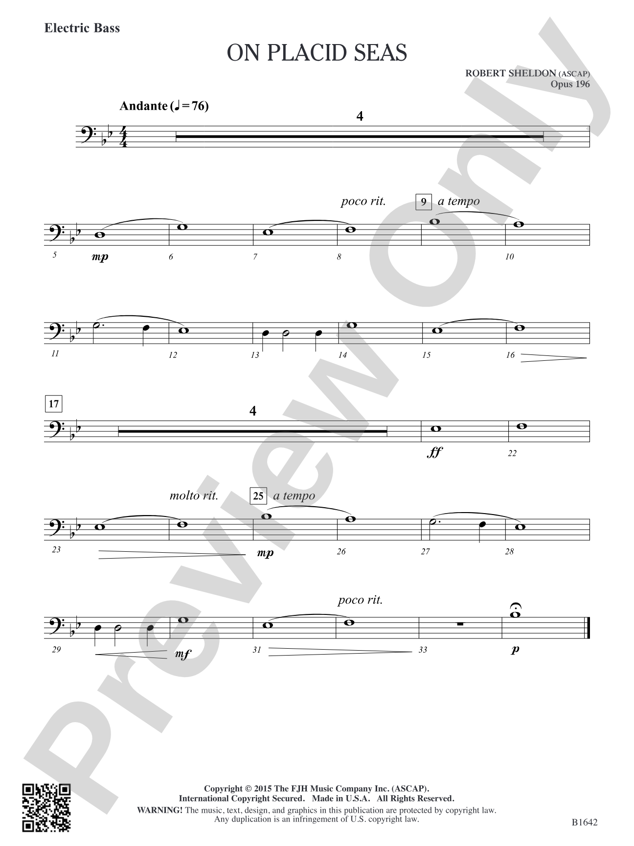 On Placid Seas: Electric Bass