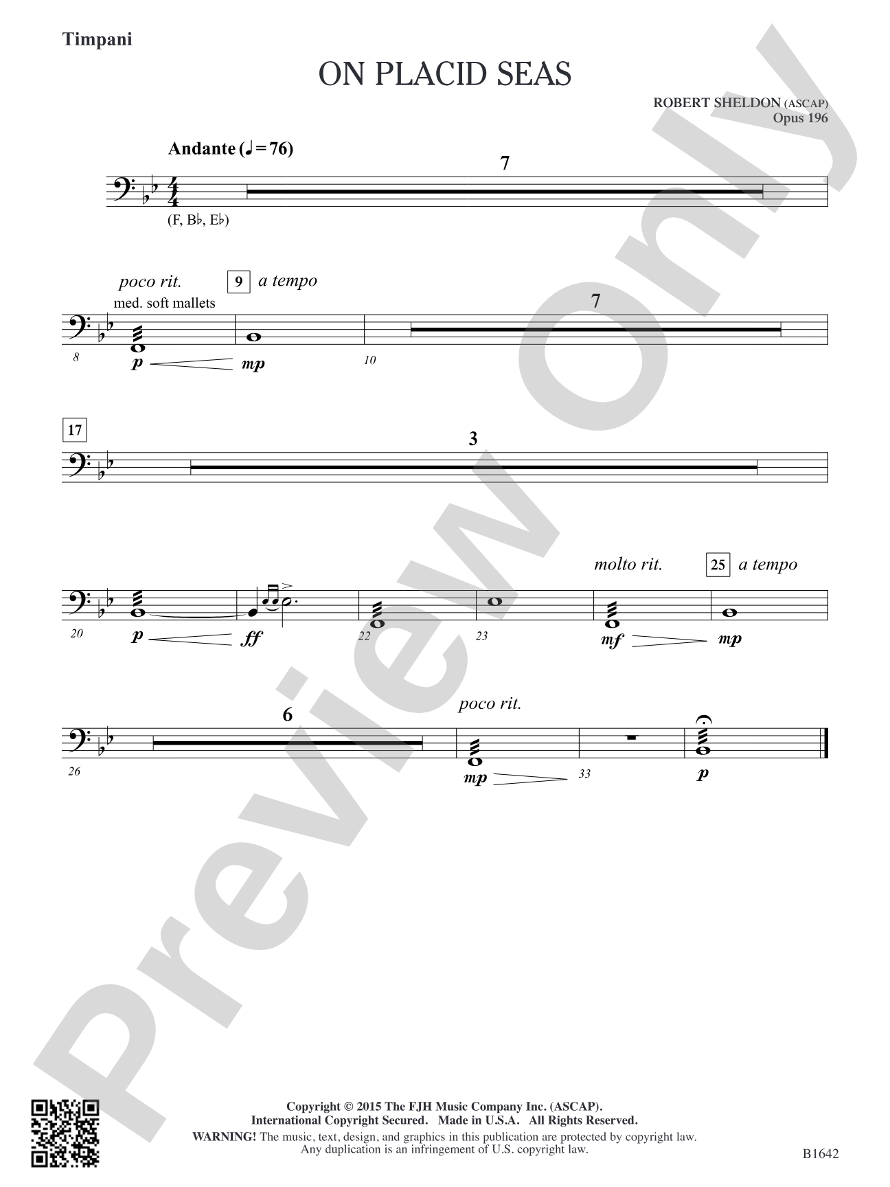 On Placid Seas: Timpani