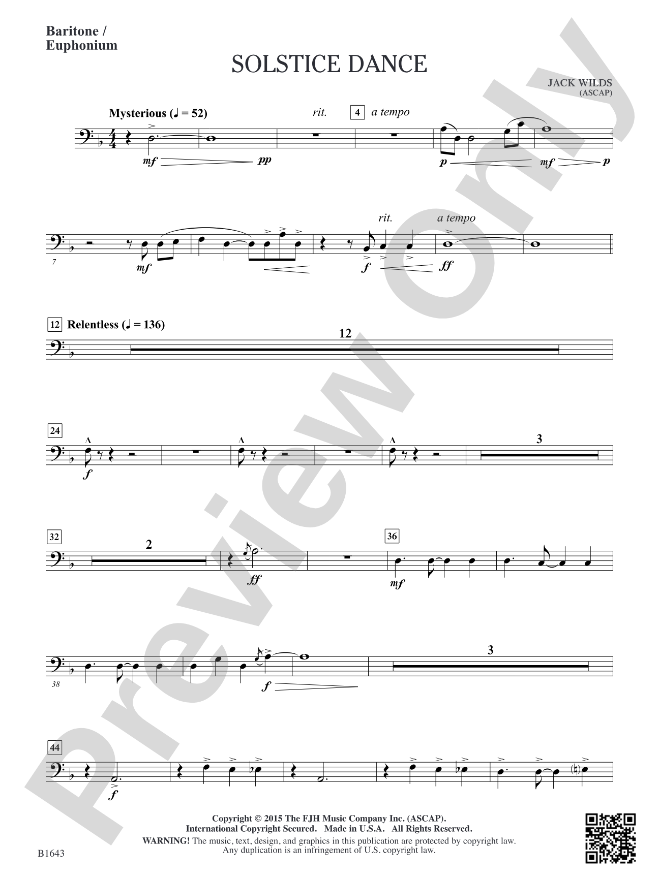 Solstice Dance: Baritone / Euphonium
