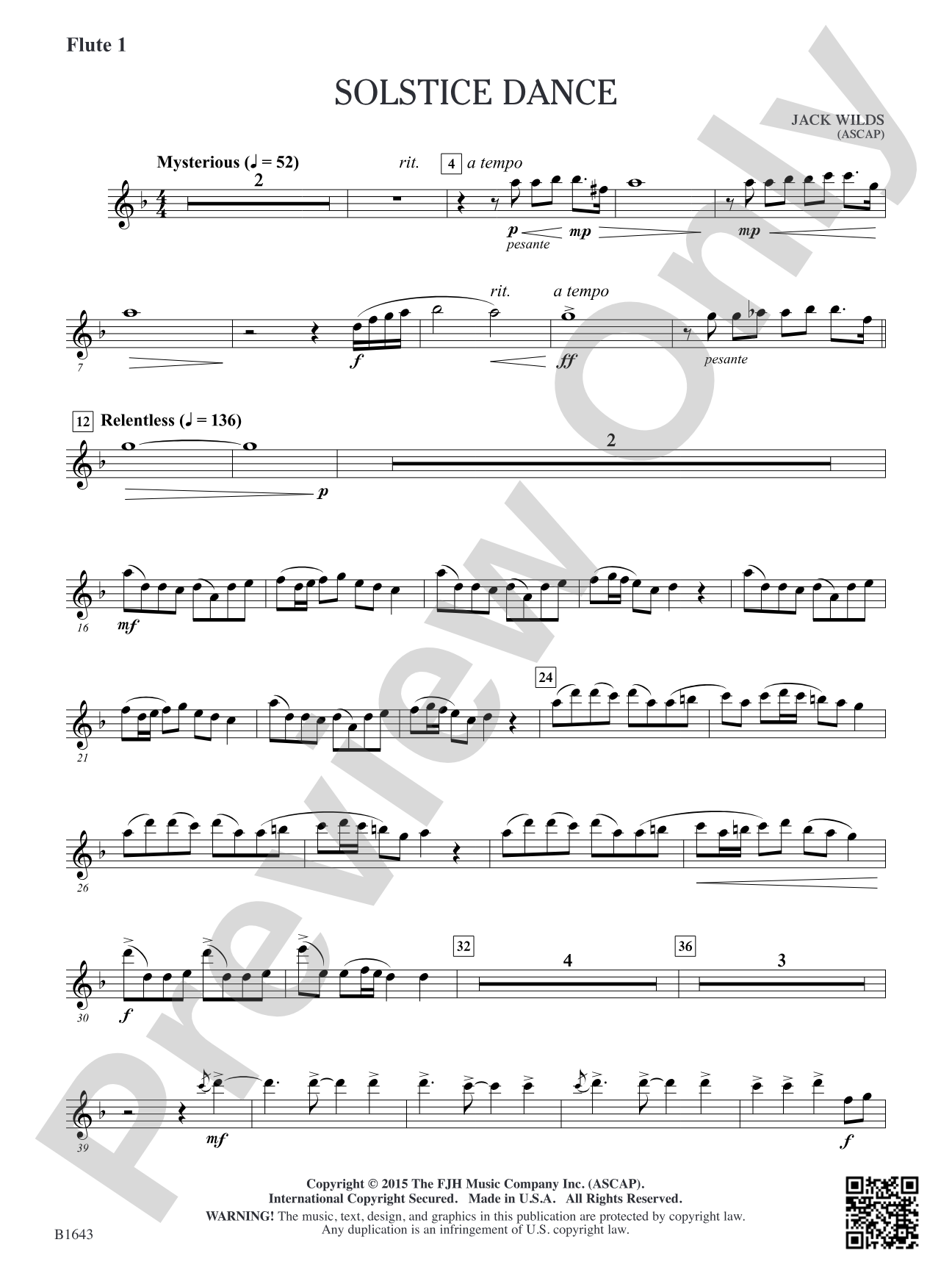Solstice Dance: Flute 1