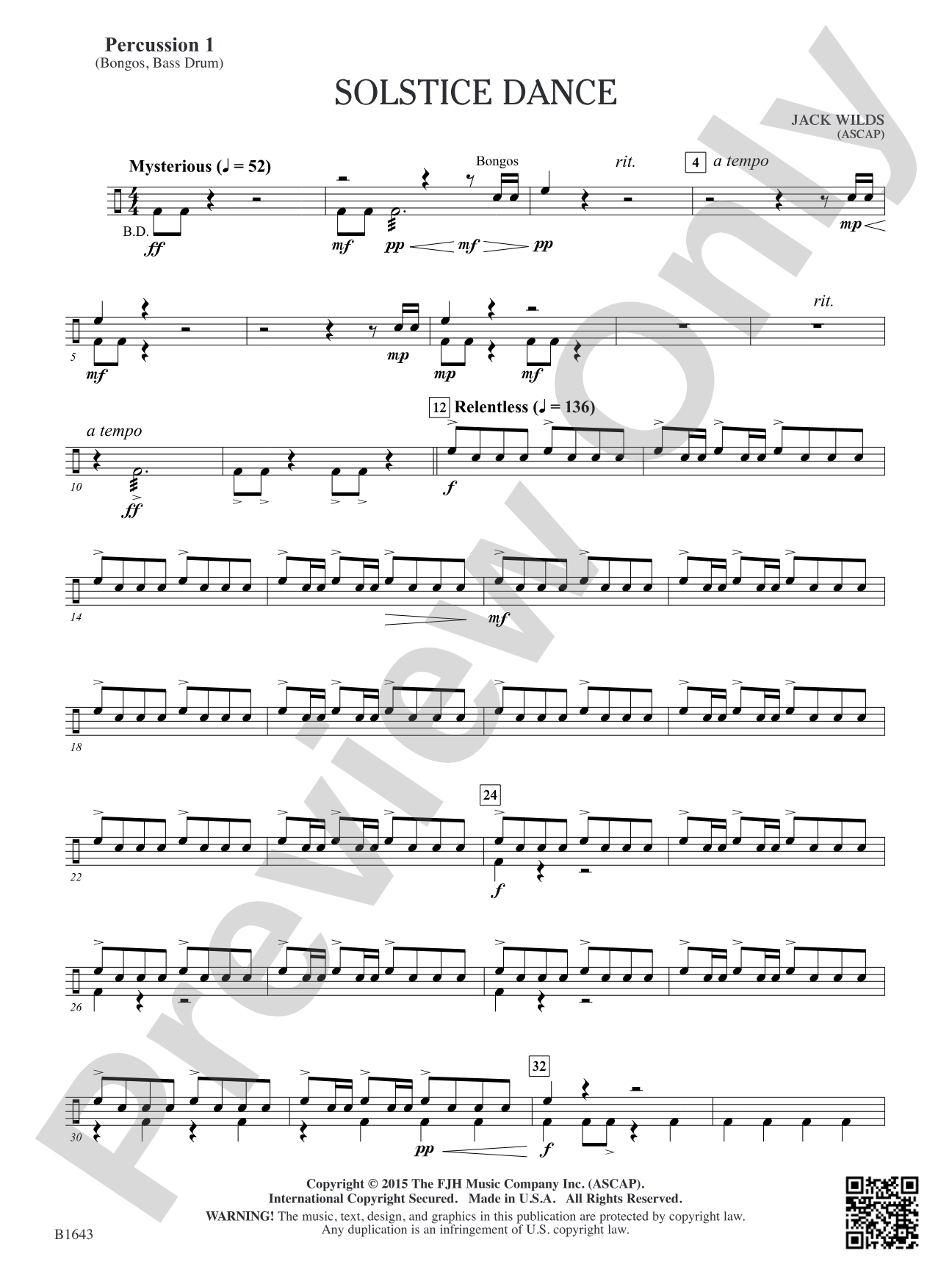 Solstice Dance: Percussion 1