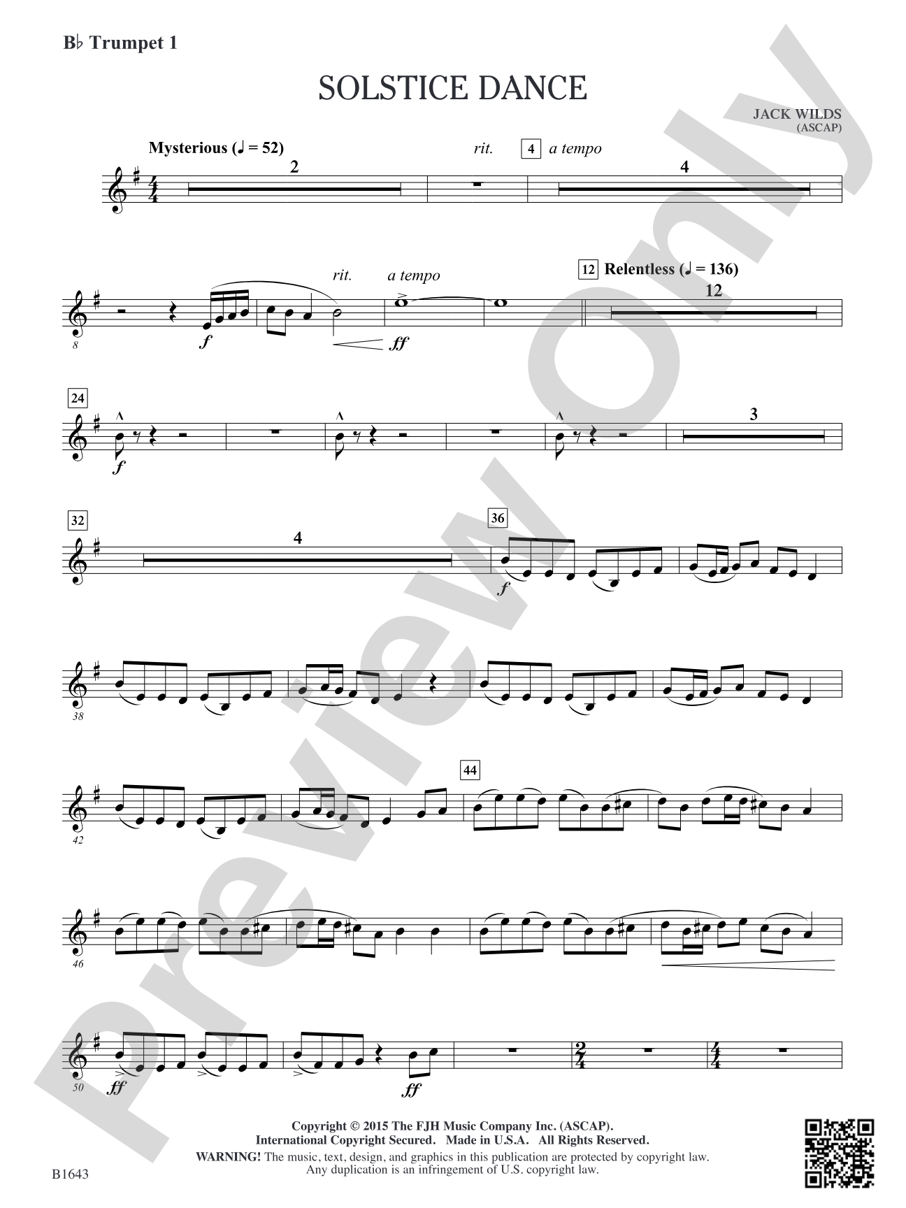 Solstice Dance: B-flat Trumpet 1