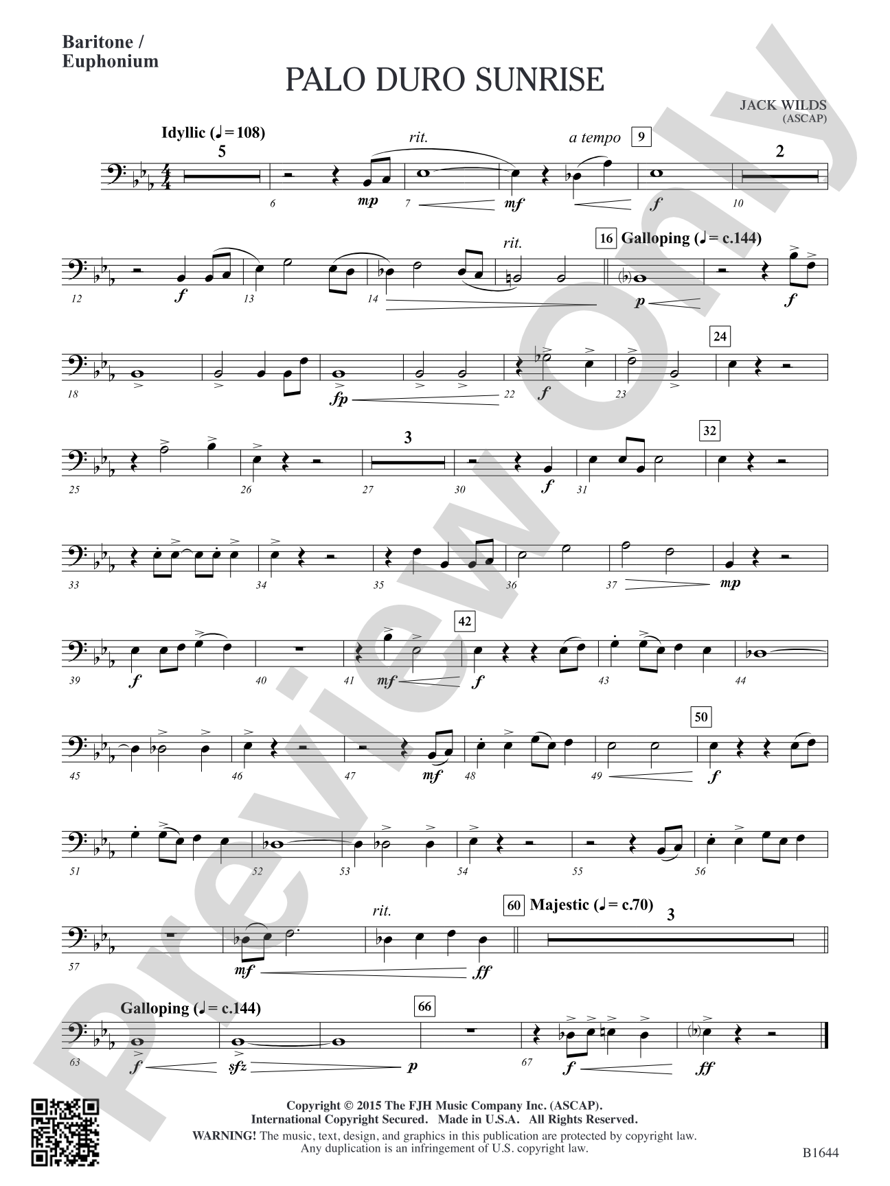 Palo Duro Sunrise: Baritone / Euphonium